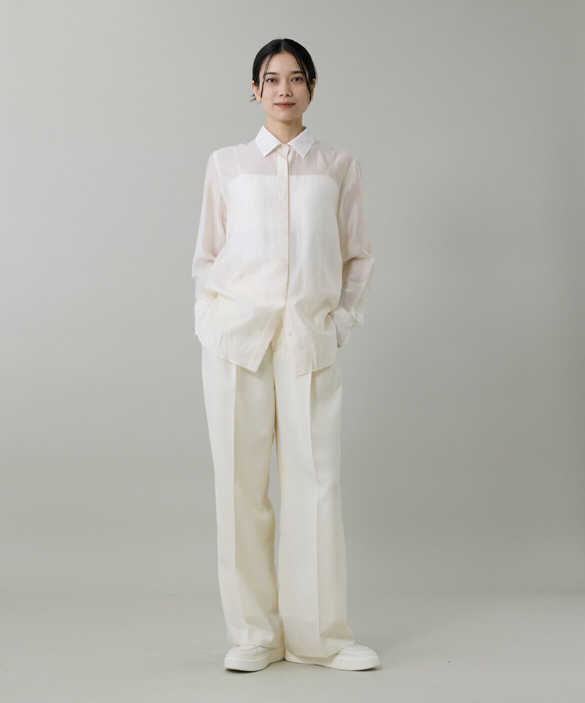 INED「ライトカルゼ ツータックワイドパンツ」|その他|