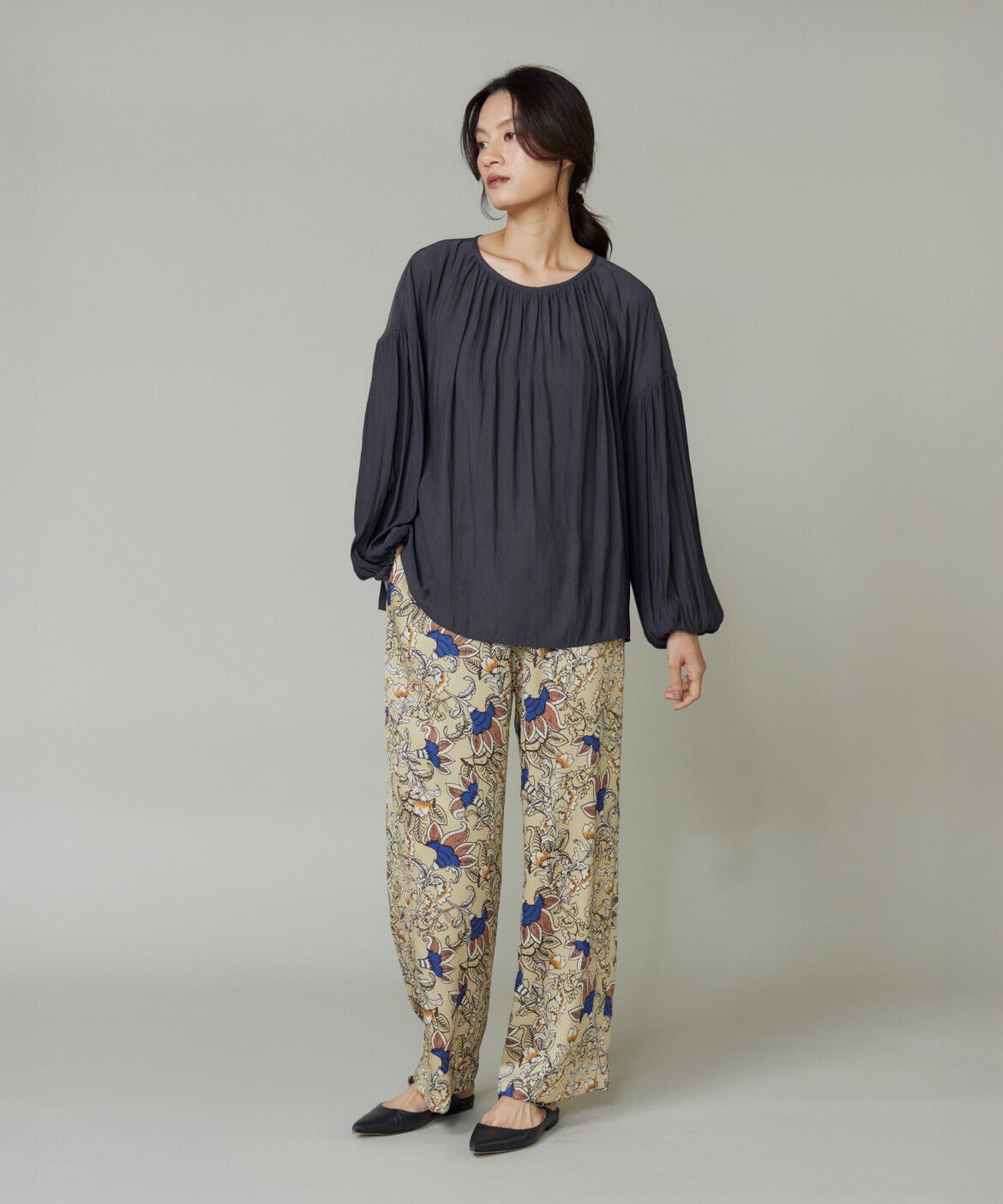 Le Souk「《大きいサイズ》ギャザーブラウス」|シャツ・ブラウス|