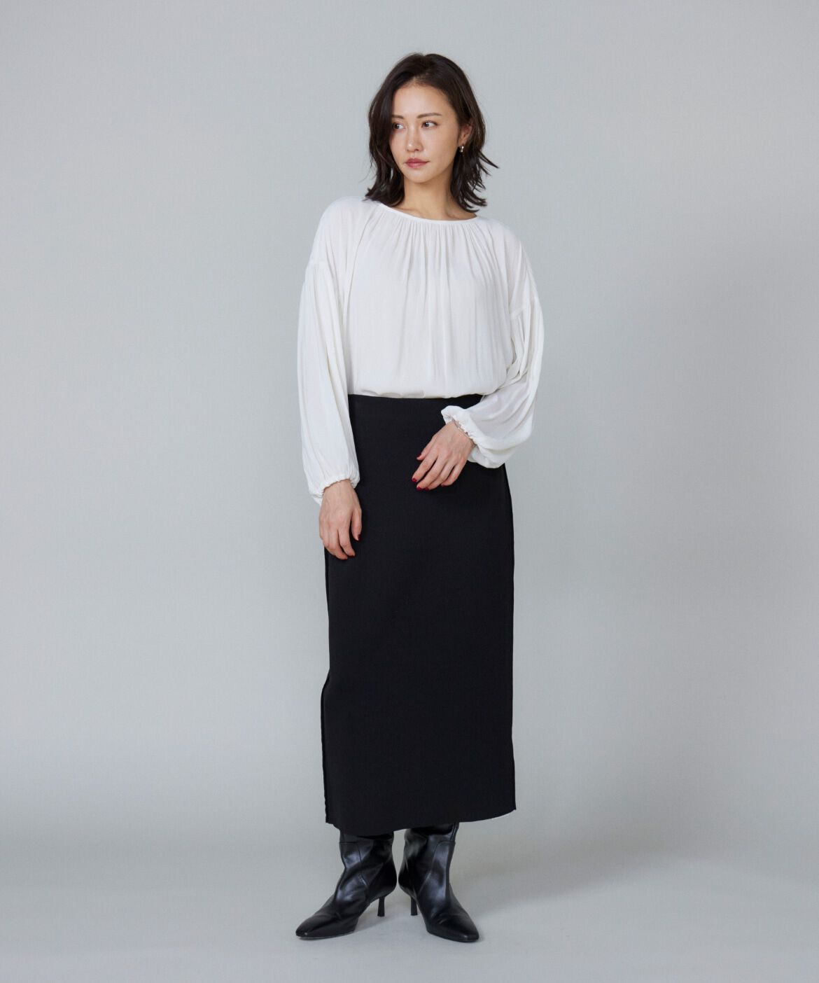 Le Souk「《大きいサイズ》ギャザーブラウス」|シャツ・ブラウス|