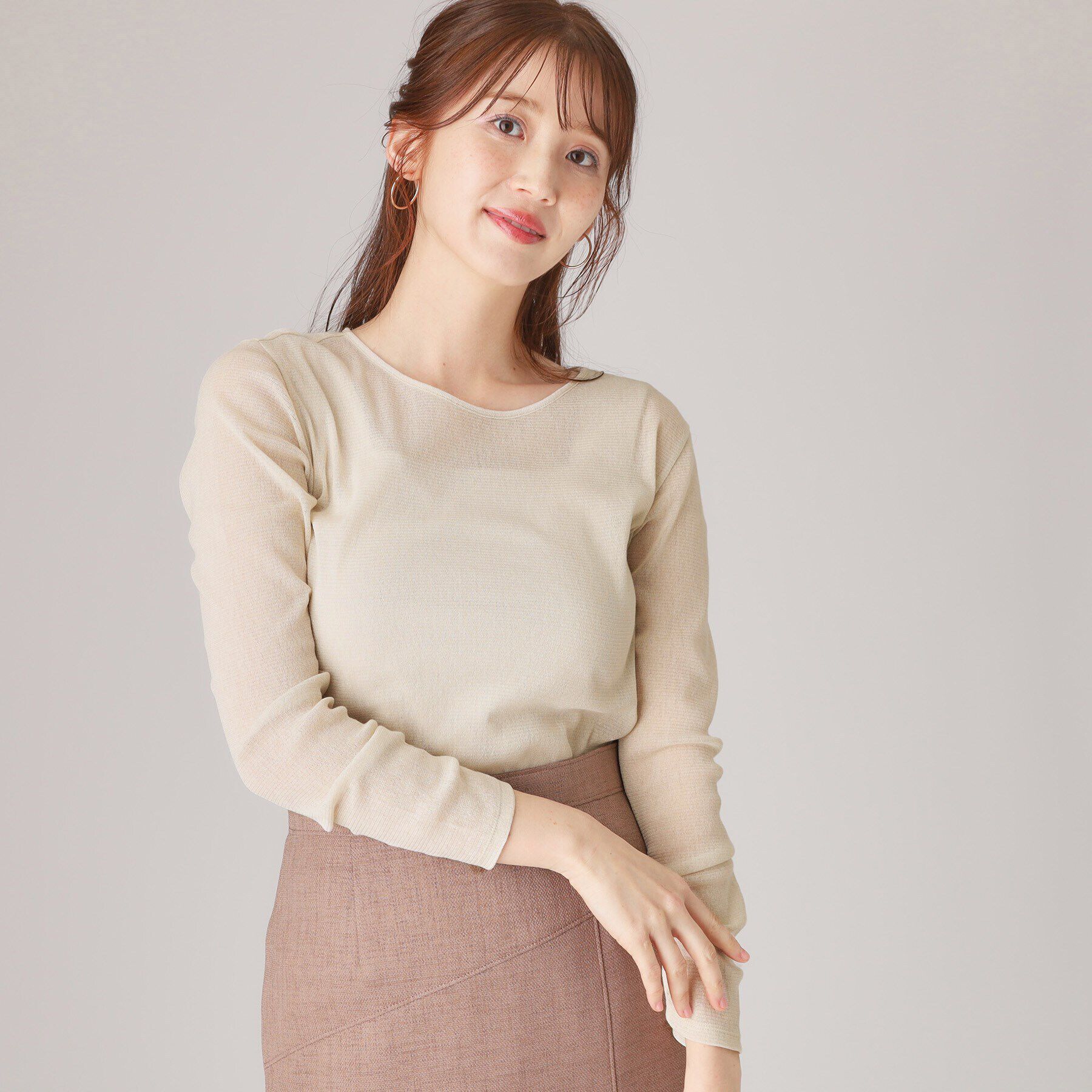 COUP DE CHANCE「【洗える／レイヤードスタイル】ラメプルオーバー」|Tシャツ・カットソー|