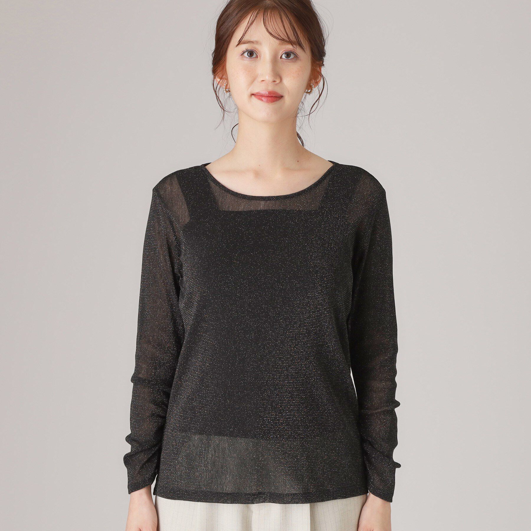 COUP DE CHANCE「【洗える／レイヤードスタイル】ラメプルオーバー」|Tシャツ・カットソー|