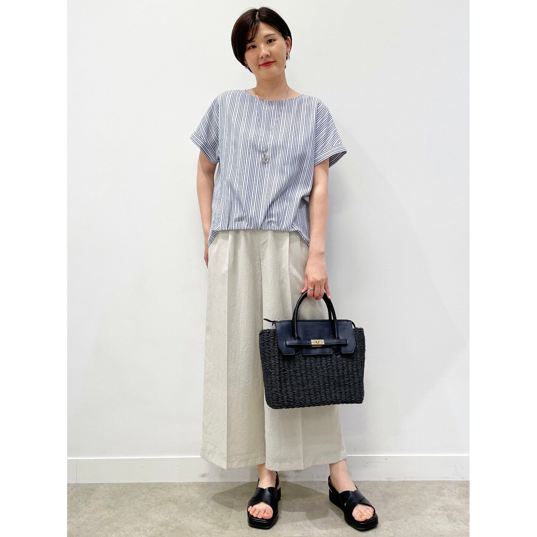 Reflect「【体型カバー／マシンウォッシュ可／ウエスト総ゴム】フルレングスイージーワイドパンツ」|その他|