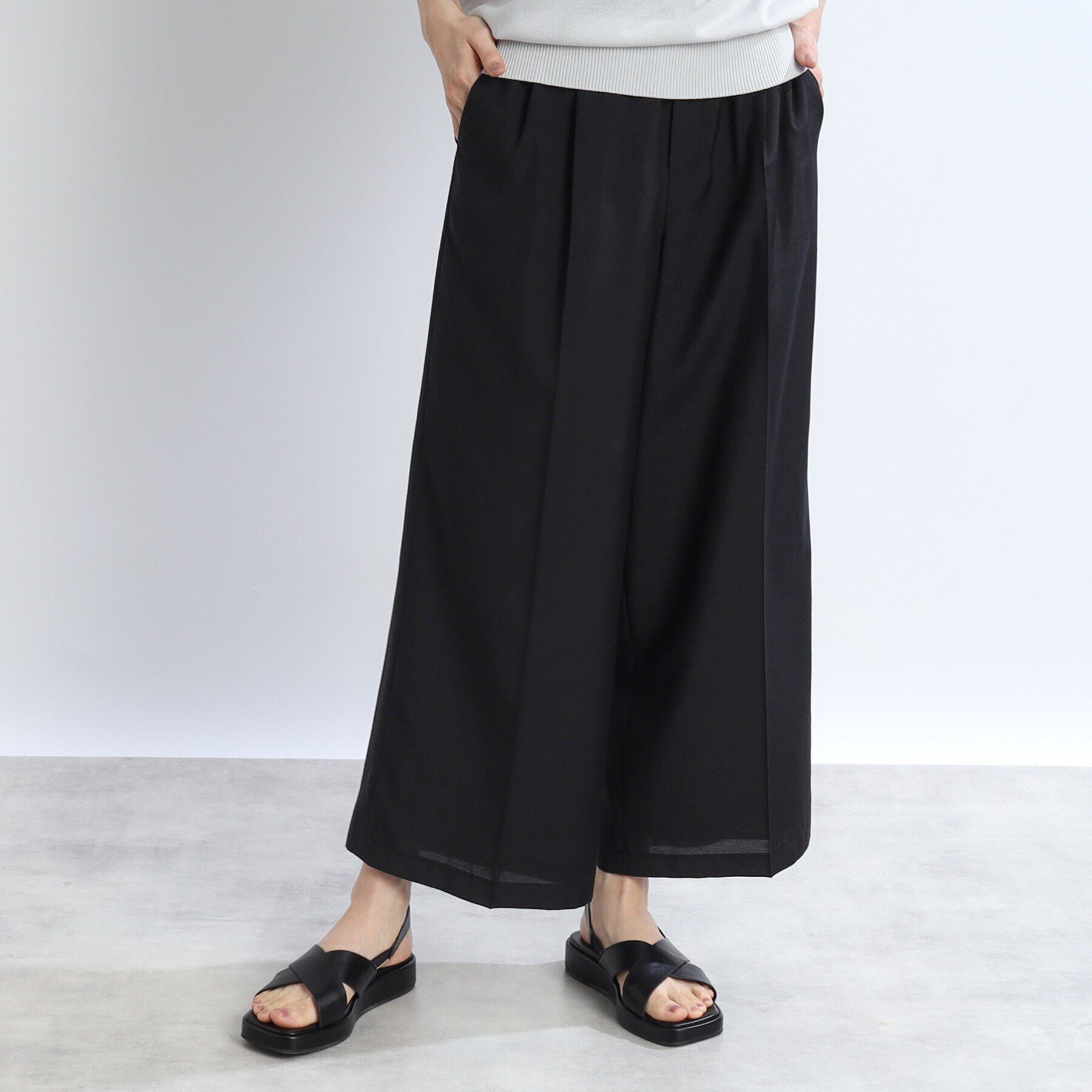 Reflect「【体型カバー／マシンウォッシュ可／ウエスト総ゴム】フルレングスイージーワイドパンツ」|その他|