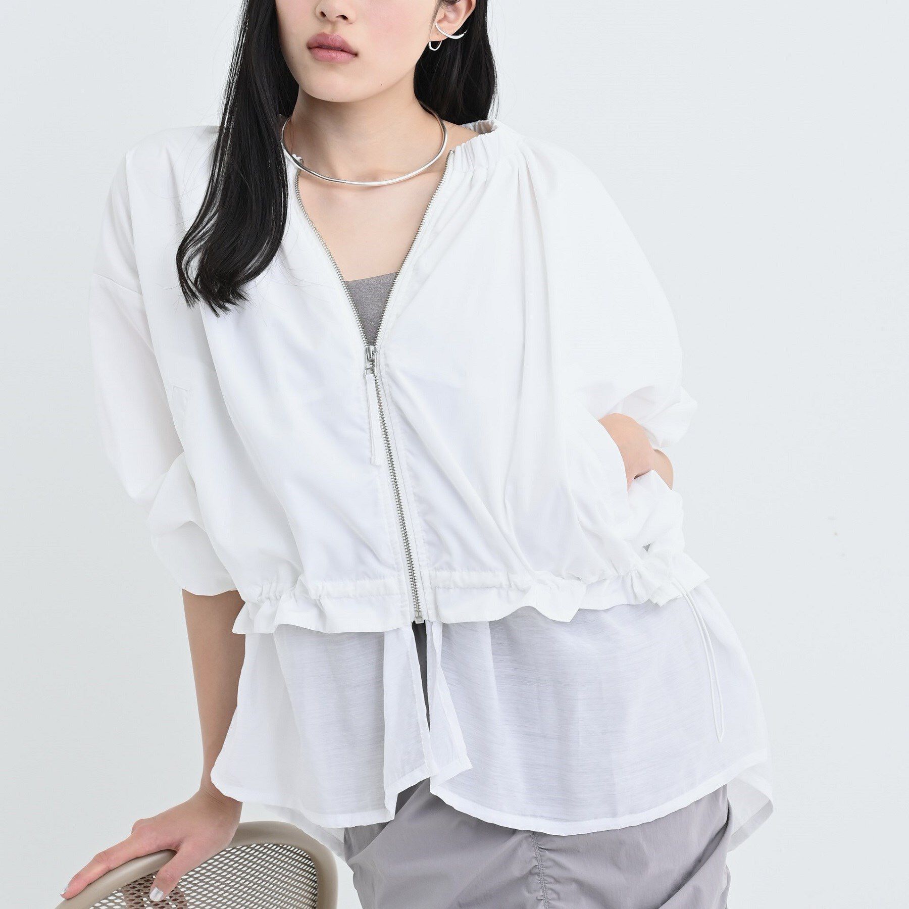 GALLEST「ドロストライトブルゾン」|ブルゾン・スタジャン|