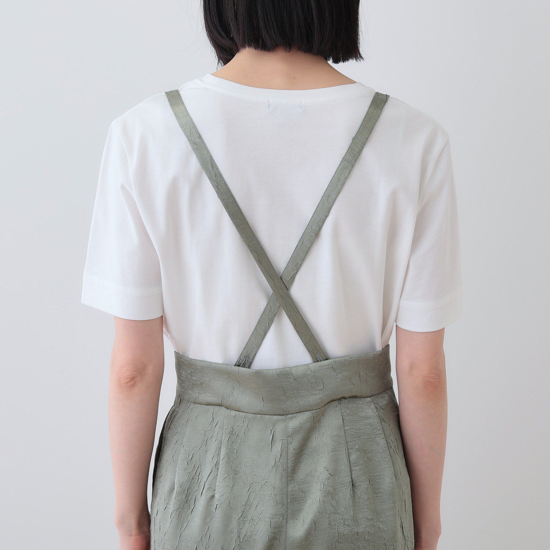 INDIVI「【サスペンダー付き】2WAYクラッシュサテンパンツ」|その他|