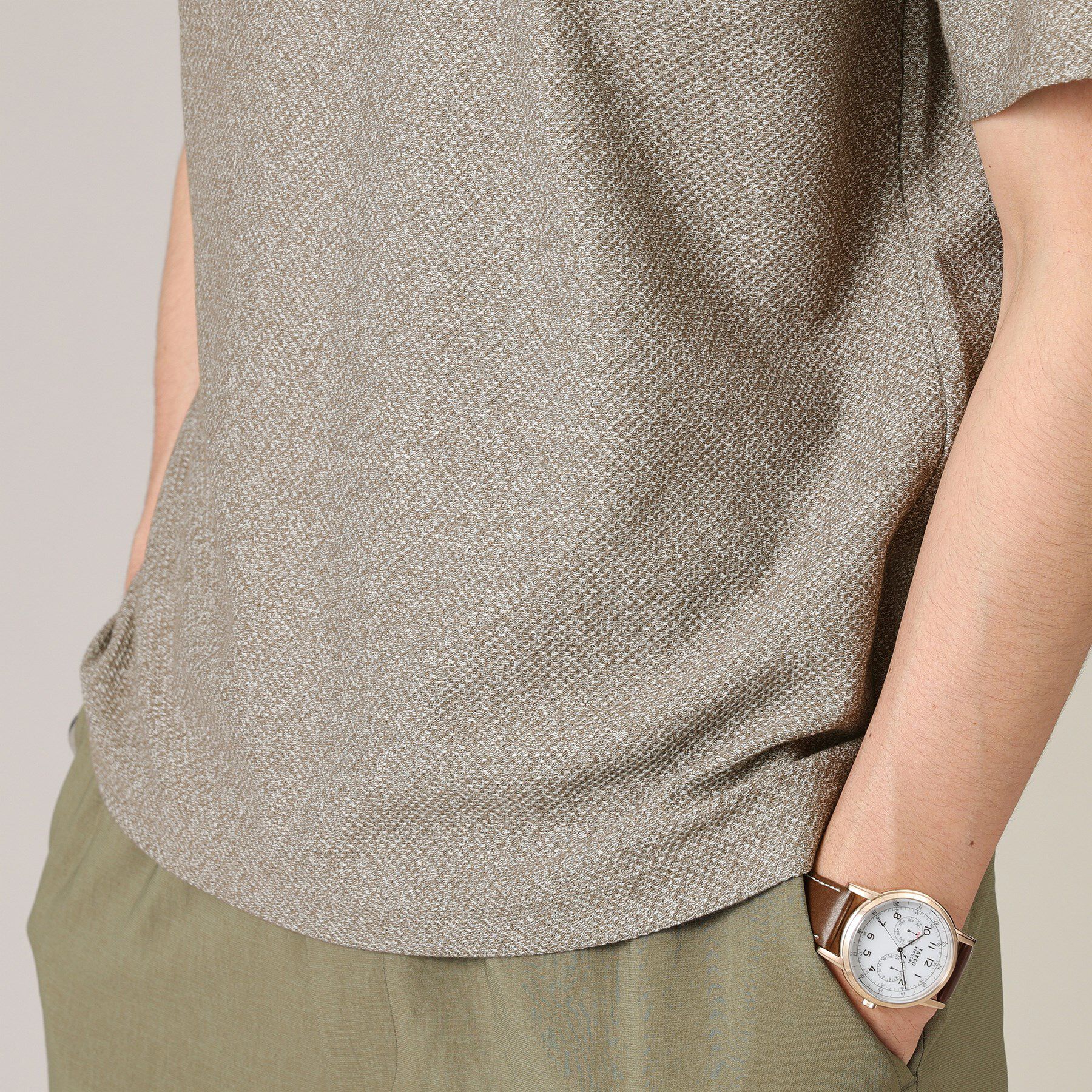 TAKEO KIKUCHI「【尾州織/Made in JAPAN】メランジ Tシャツ」|Tシャツ・カットソー|