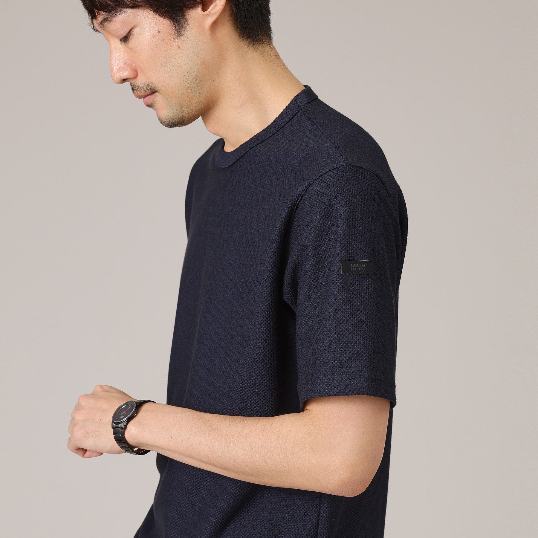 TAKEO KIKUCHI「【尾州織/Made in JAPAN】メランジ Tシャツ」|Tシャツ・カットソー|