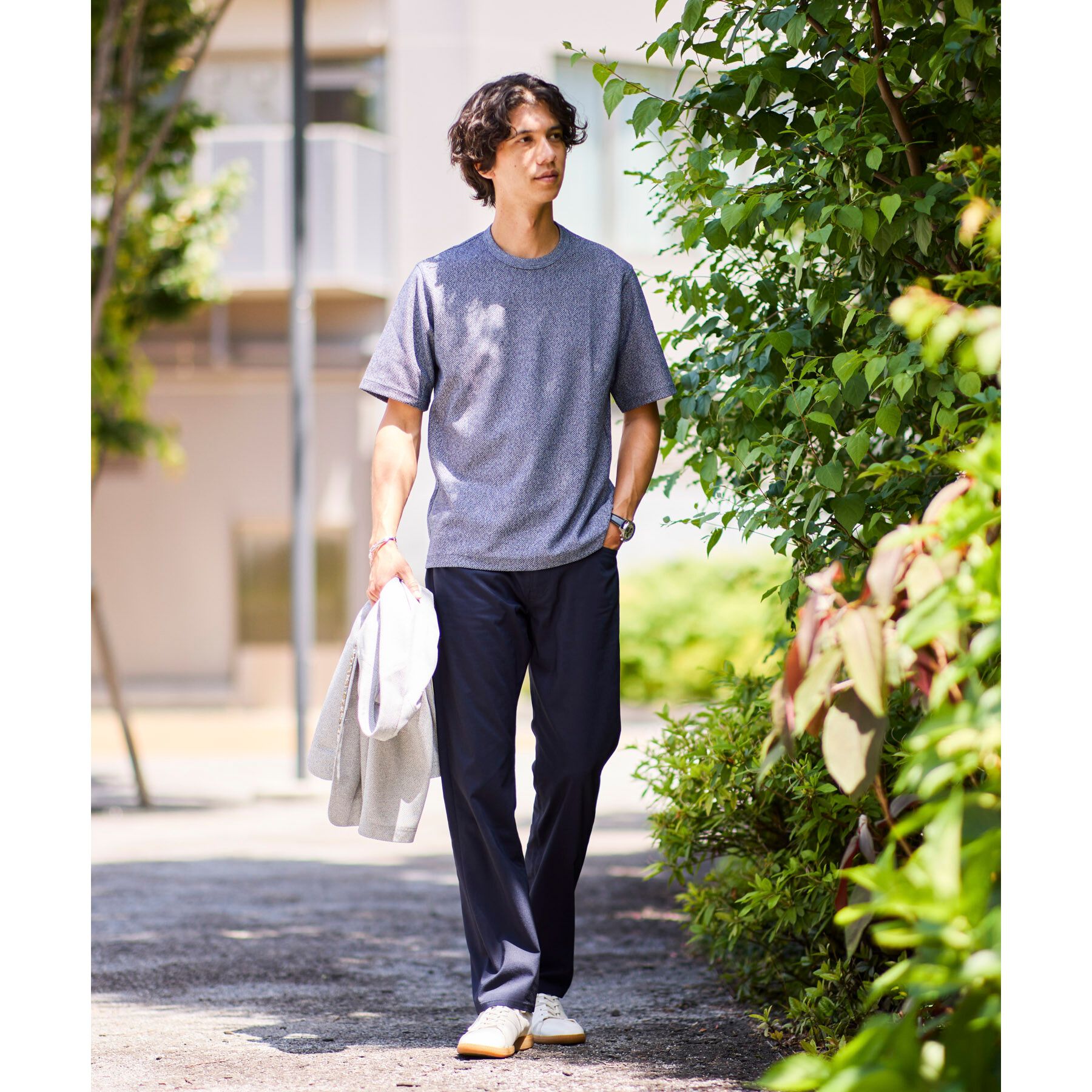 TAKEO KIKUCHI「【尾州織/Made in JAPAN】メランジ Tシャツ」|Tシャツ・カットソー|