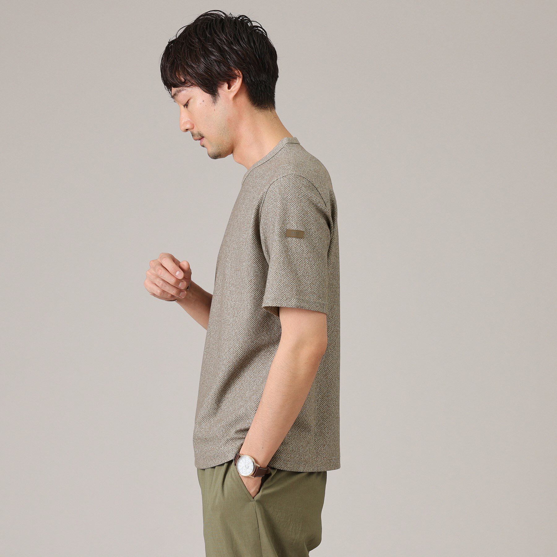 TAKEO KIKUCHI「【尾州織/Made in JAPAN】メランジ Tシャツ」|Tシャツ・カットソー|