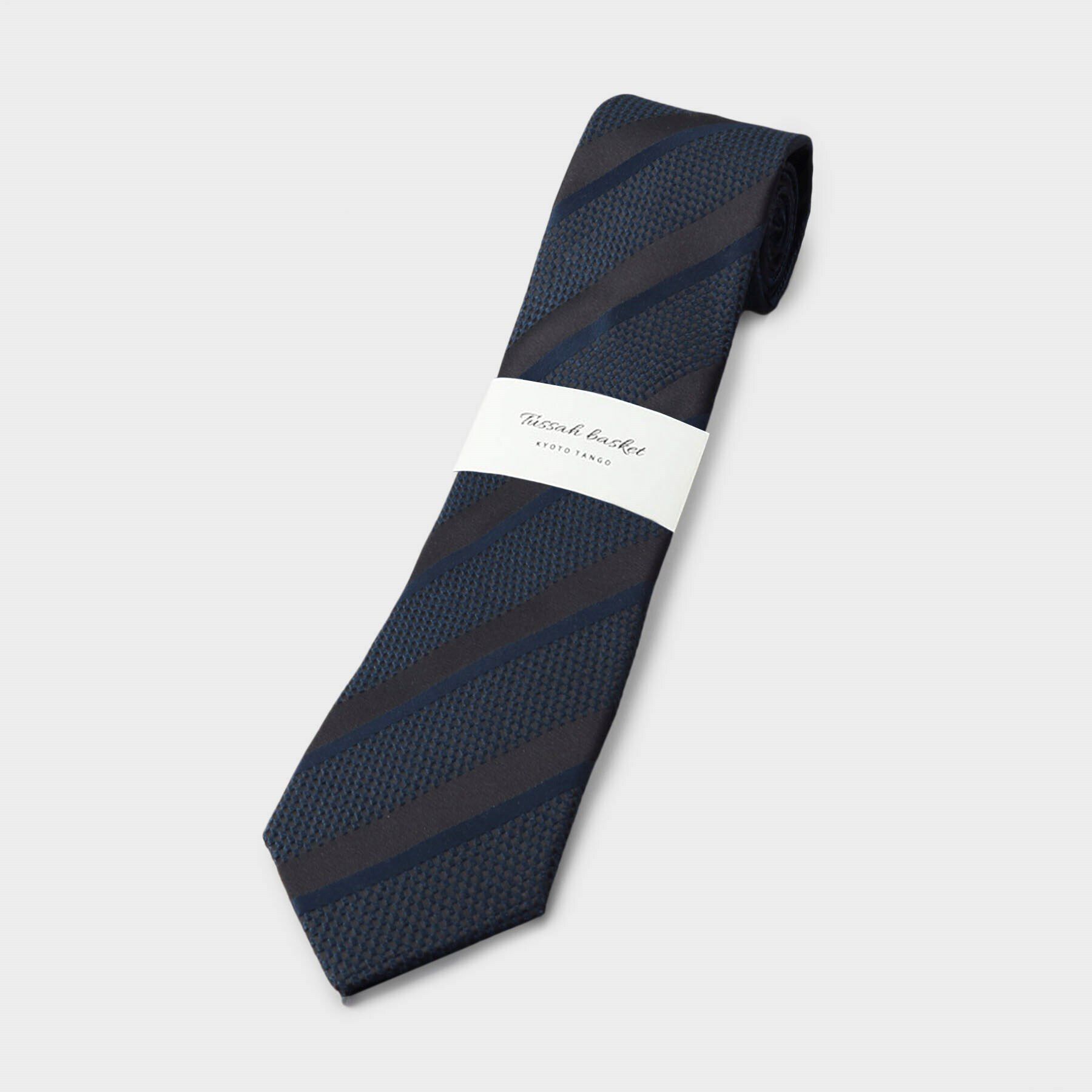 TAKEO KIKUCHI「【Made in JAPAN】タッサーバスケット シルクネクタイ」|ネクタイ・蝶ネクタイ|ネイビー(394)