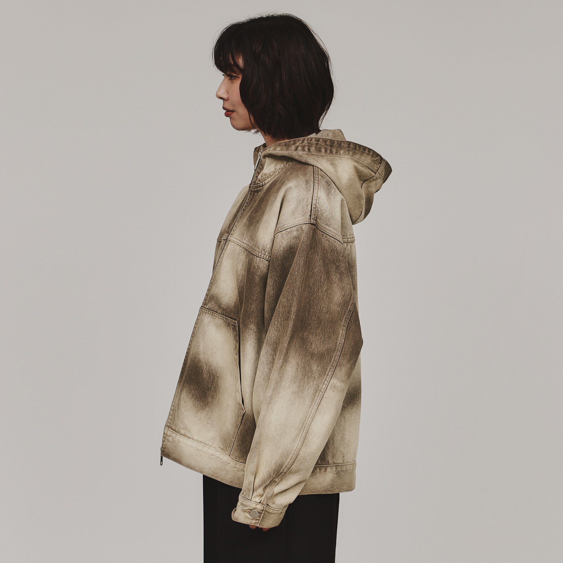 tk.TAKEO KIKUCHI「【セットアップ対応】フーデットデニムブルゾン」|デニムジャケット|