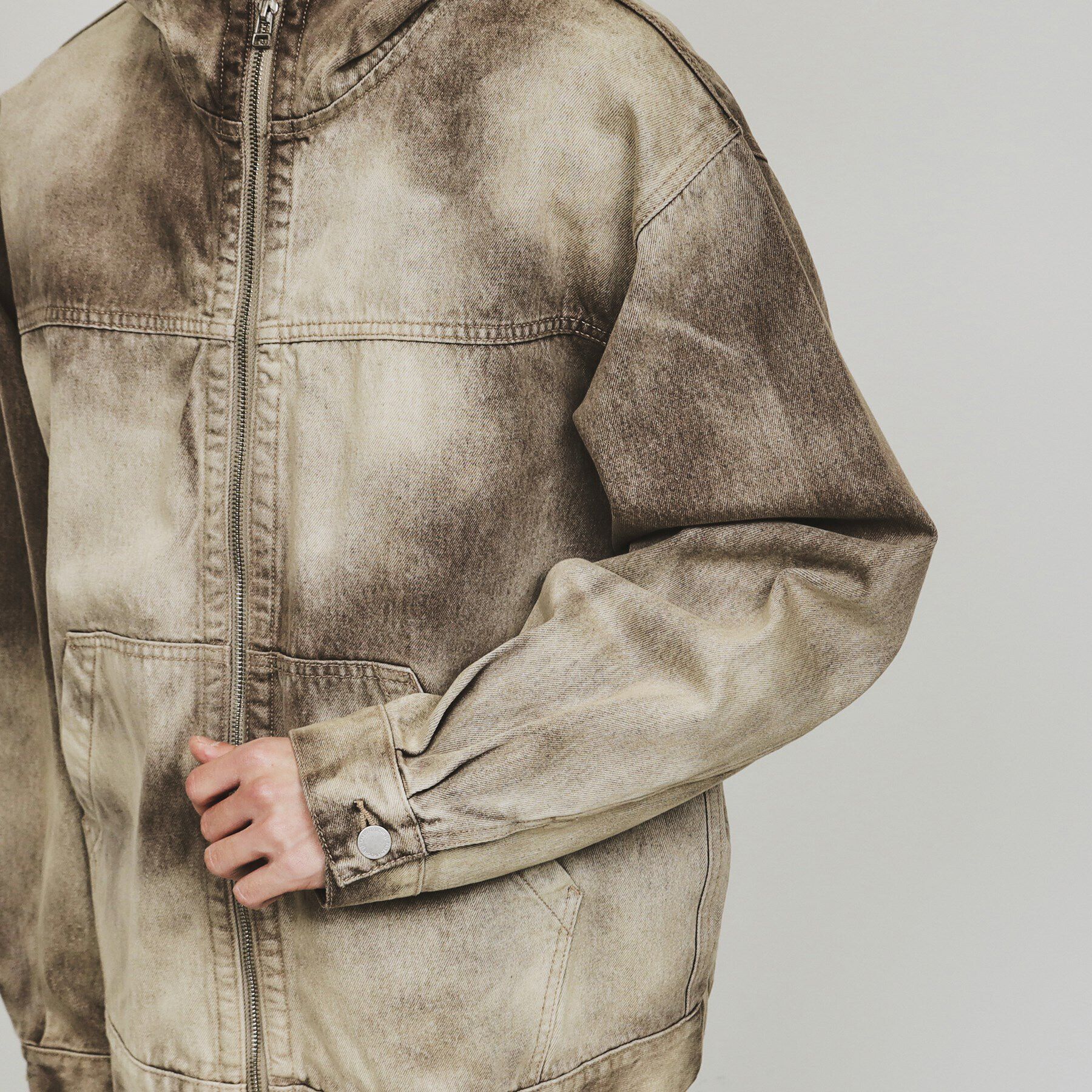 tk.TAKEO KIKUCHI「【セットアップ対応】フーデットデニムブルゾン」|ブルゾン・スタジャン|