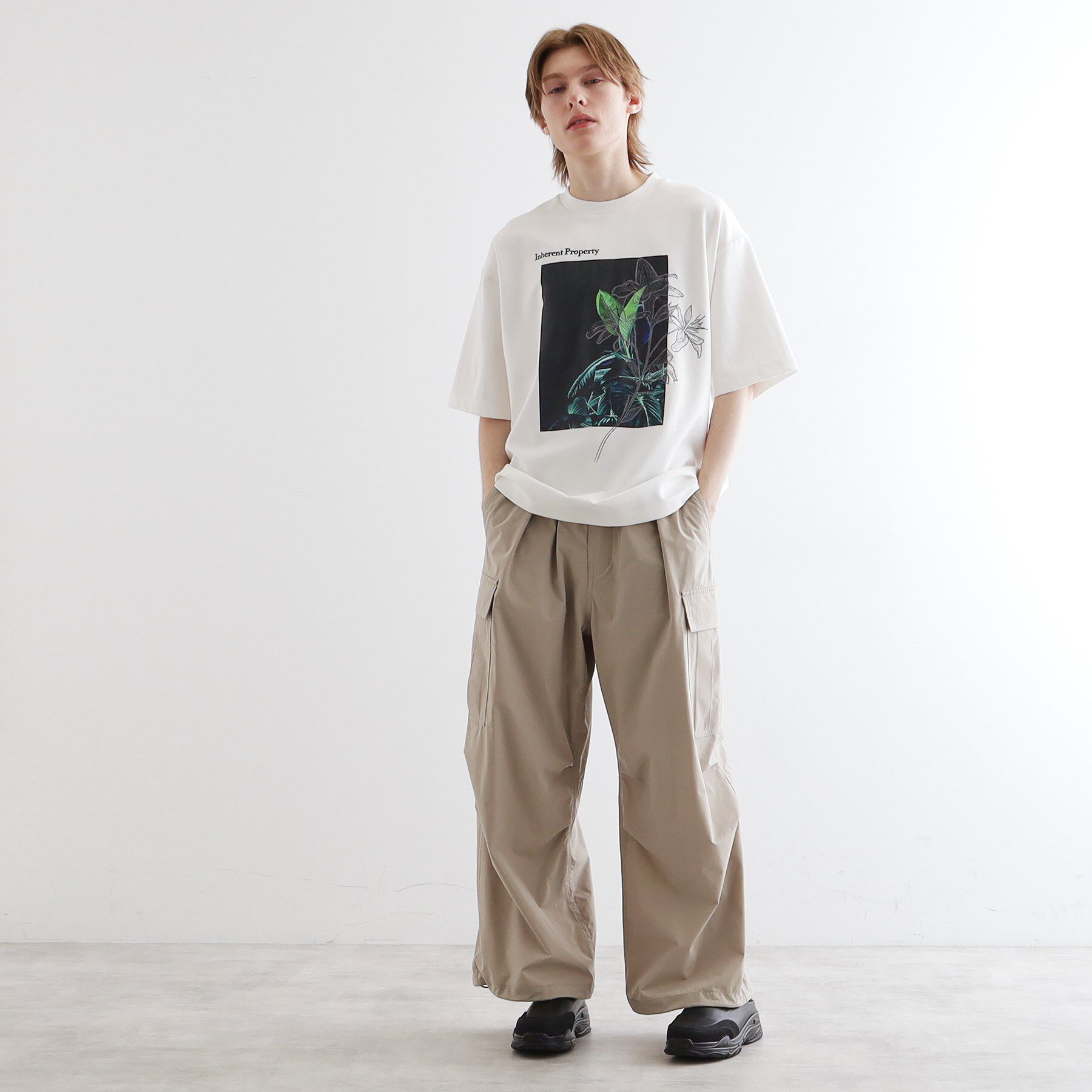 tk.TAKEO KIKUCHI「フラワープリントTシャツ」|Tシャツ・カットソー|