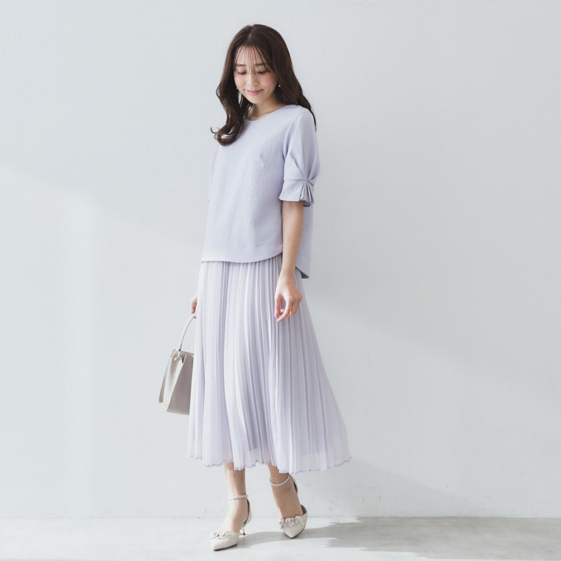 index「《8色展開/XS-LLサイズ》タックパフスリーブブラウス【洗濯機洗い可/吸水速乾/防シワ/抗ピル】」|シャツ・ブラウス|