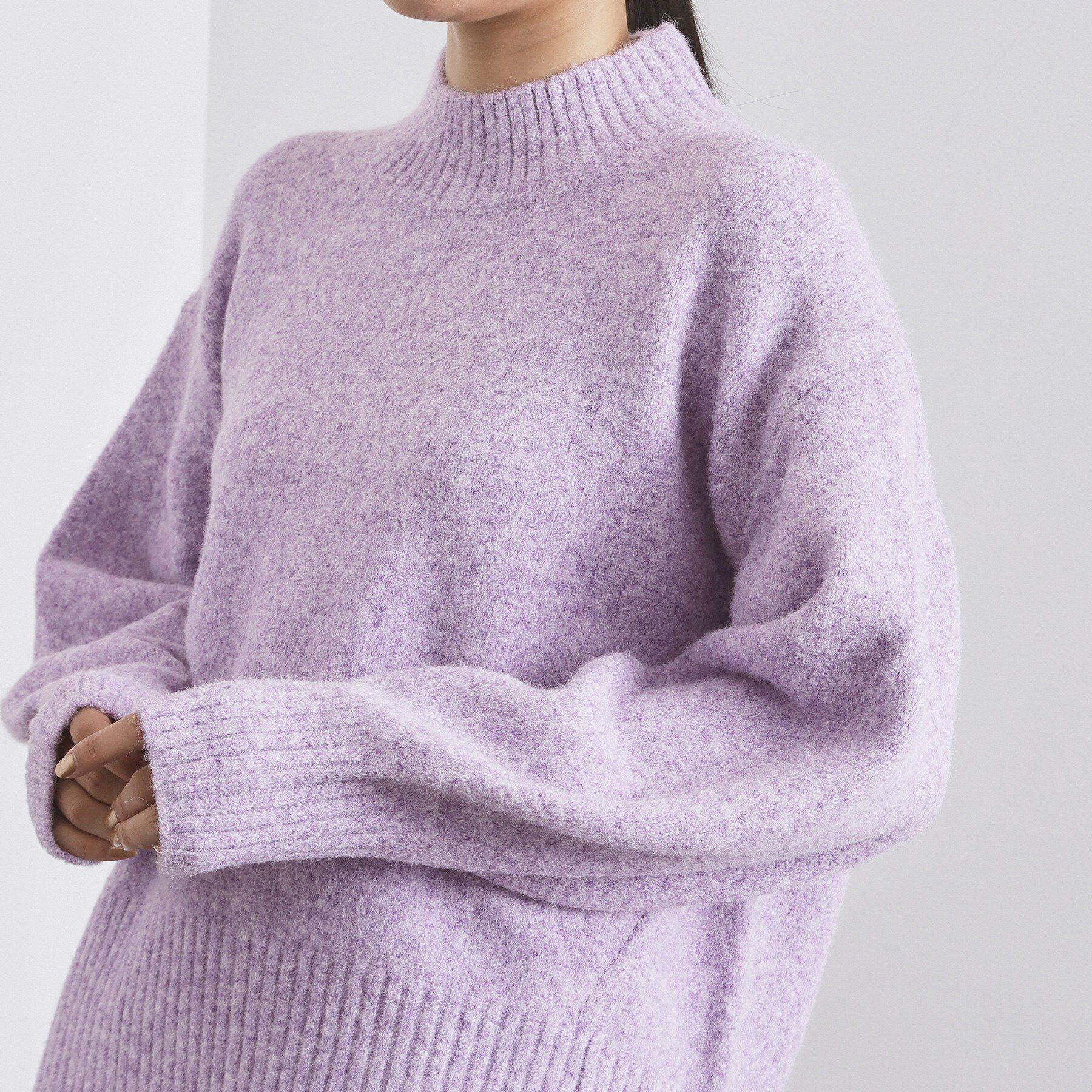 OPAQUE.CLIP「ふわふわハイネックニット【洗濯機OK】」|ニット・セーター|