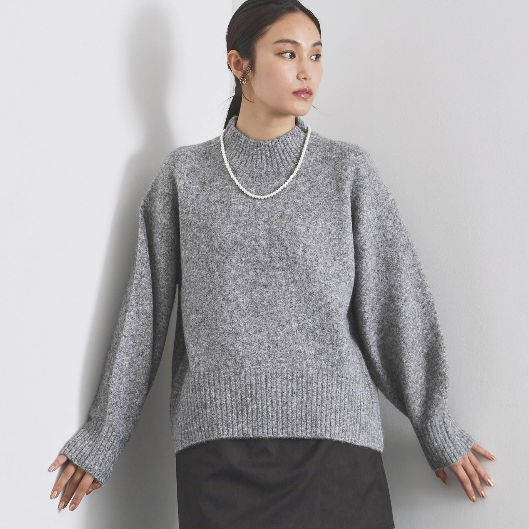 OPAQUE.CLIP「ふわふわハイネックニット【洗濯機OK】」|ニット・セーター|