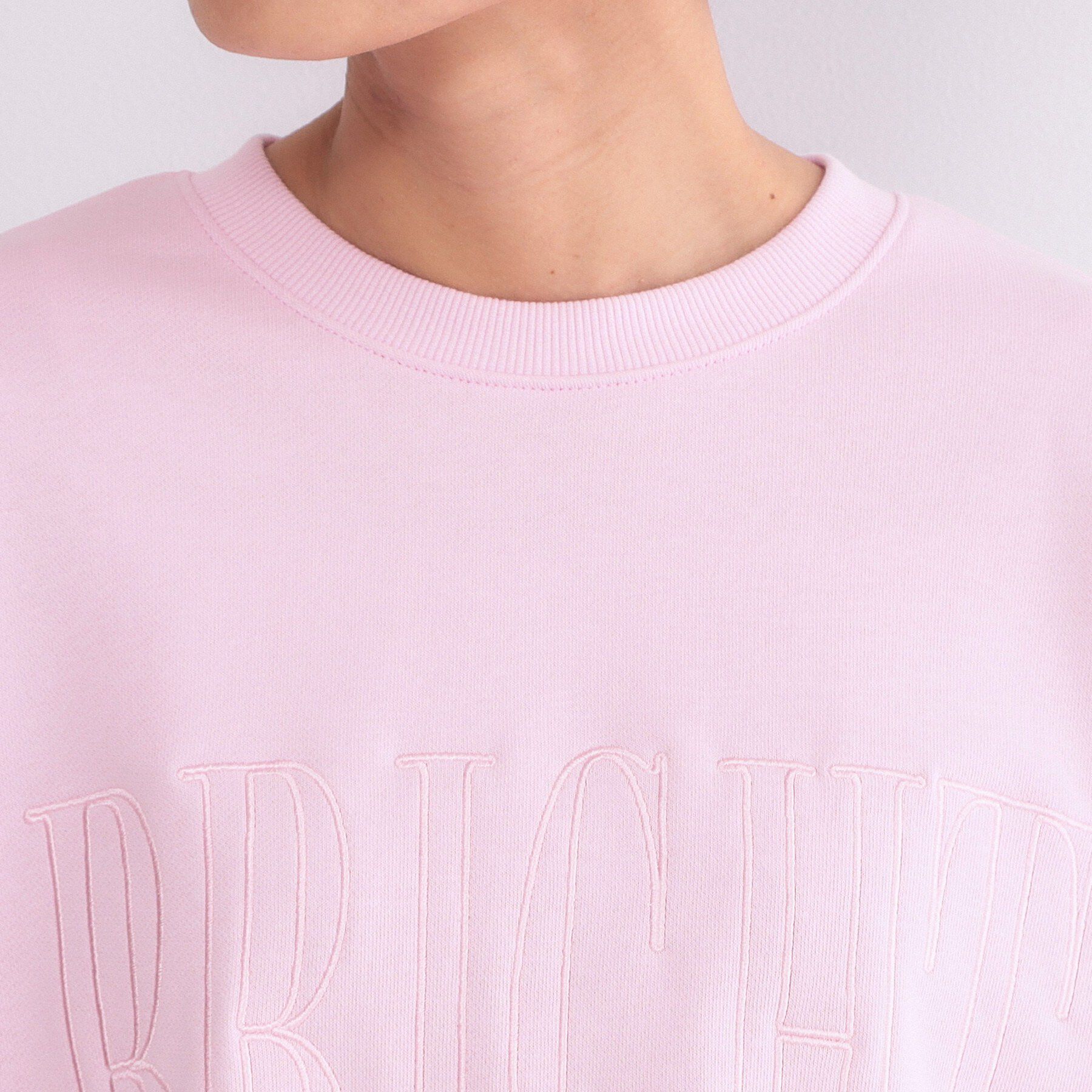 OPAQUE.CLIP「ロゴ刺繍裏毛トップス【洗濯機OK】」|Tシャツ・カットソー|