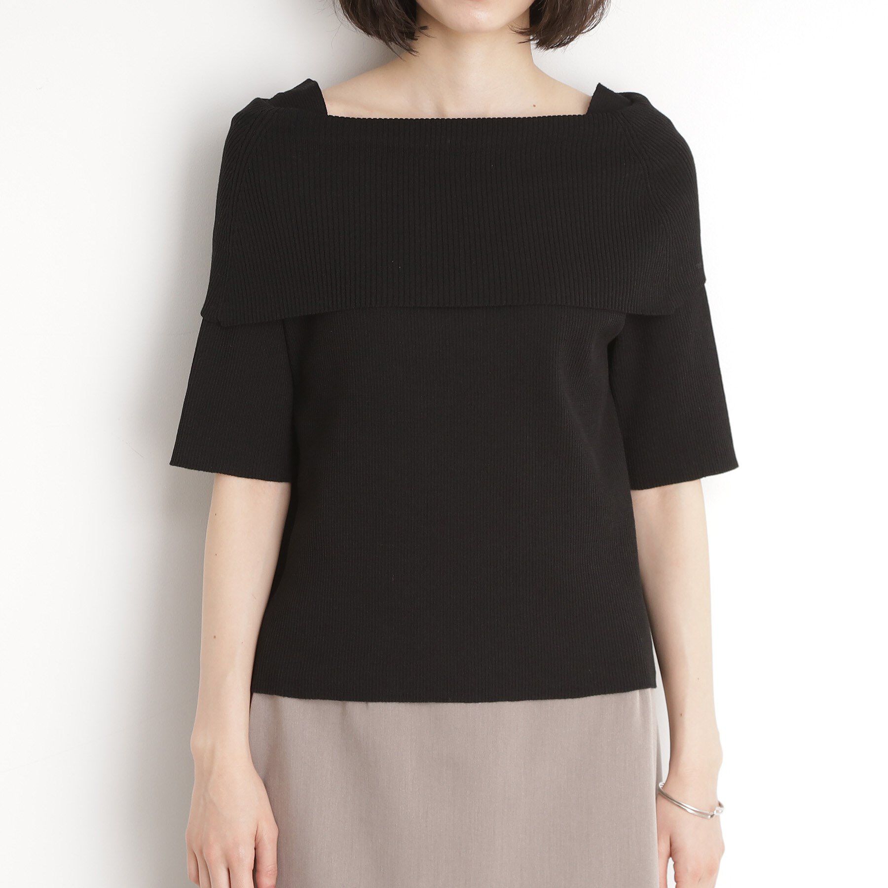 THE SHOP TK「オフショルダーニット【洗濯機OK】」|ニット・セーター|