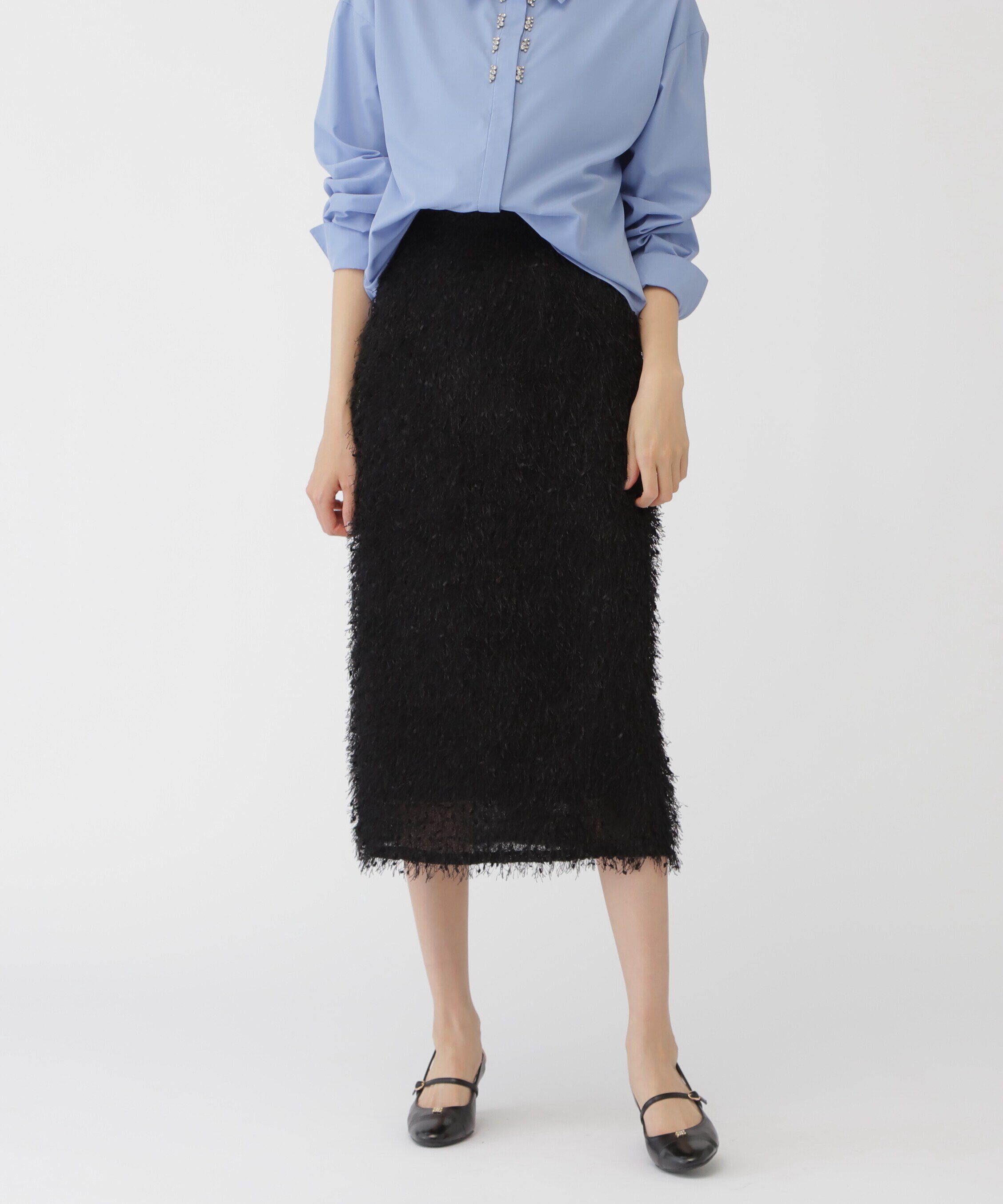  「ストレッチファンシーヤーンタイトスカート」|スカート|