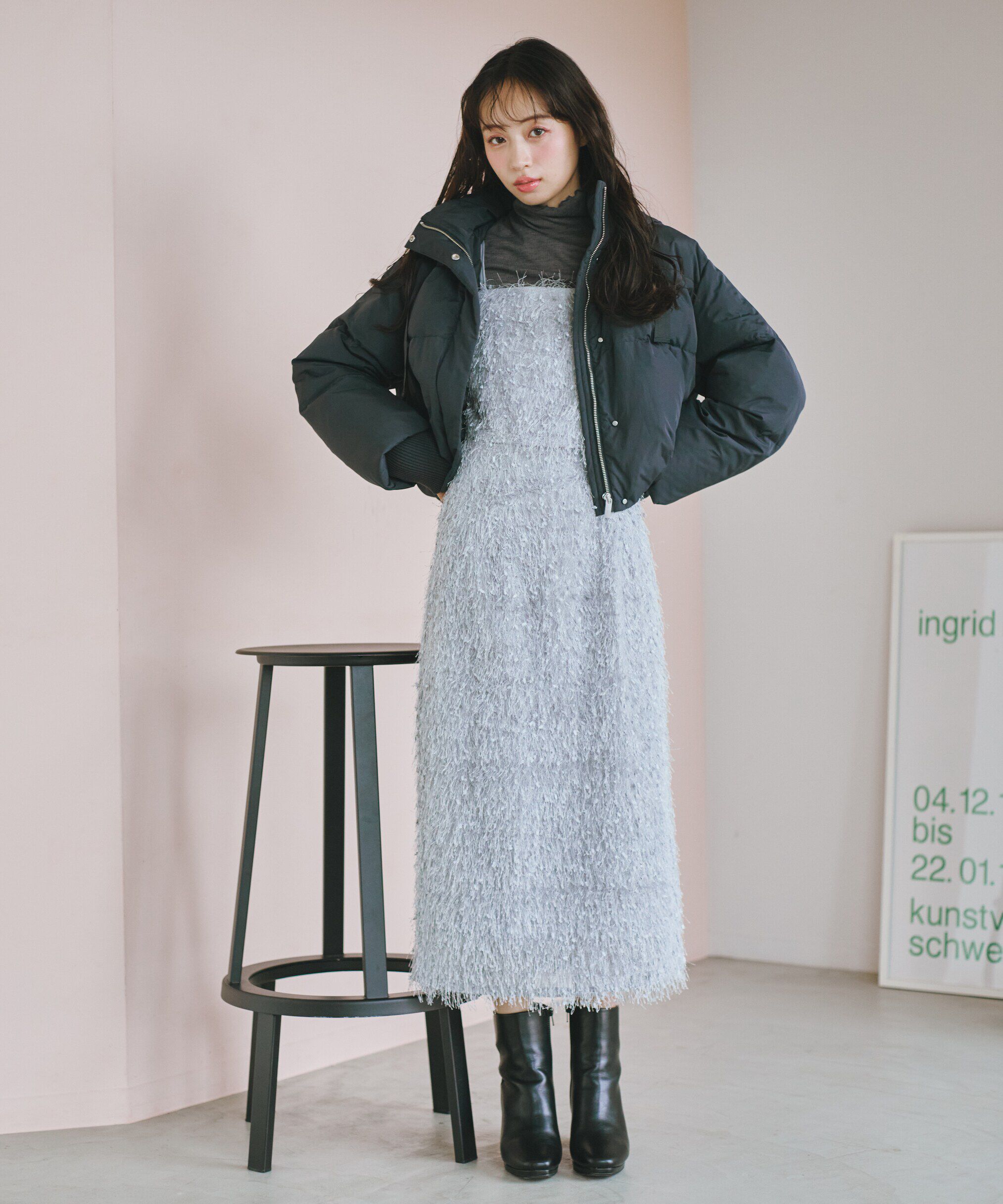  「ストレッチファンシーヤーンタイトスカート」|スカート|