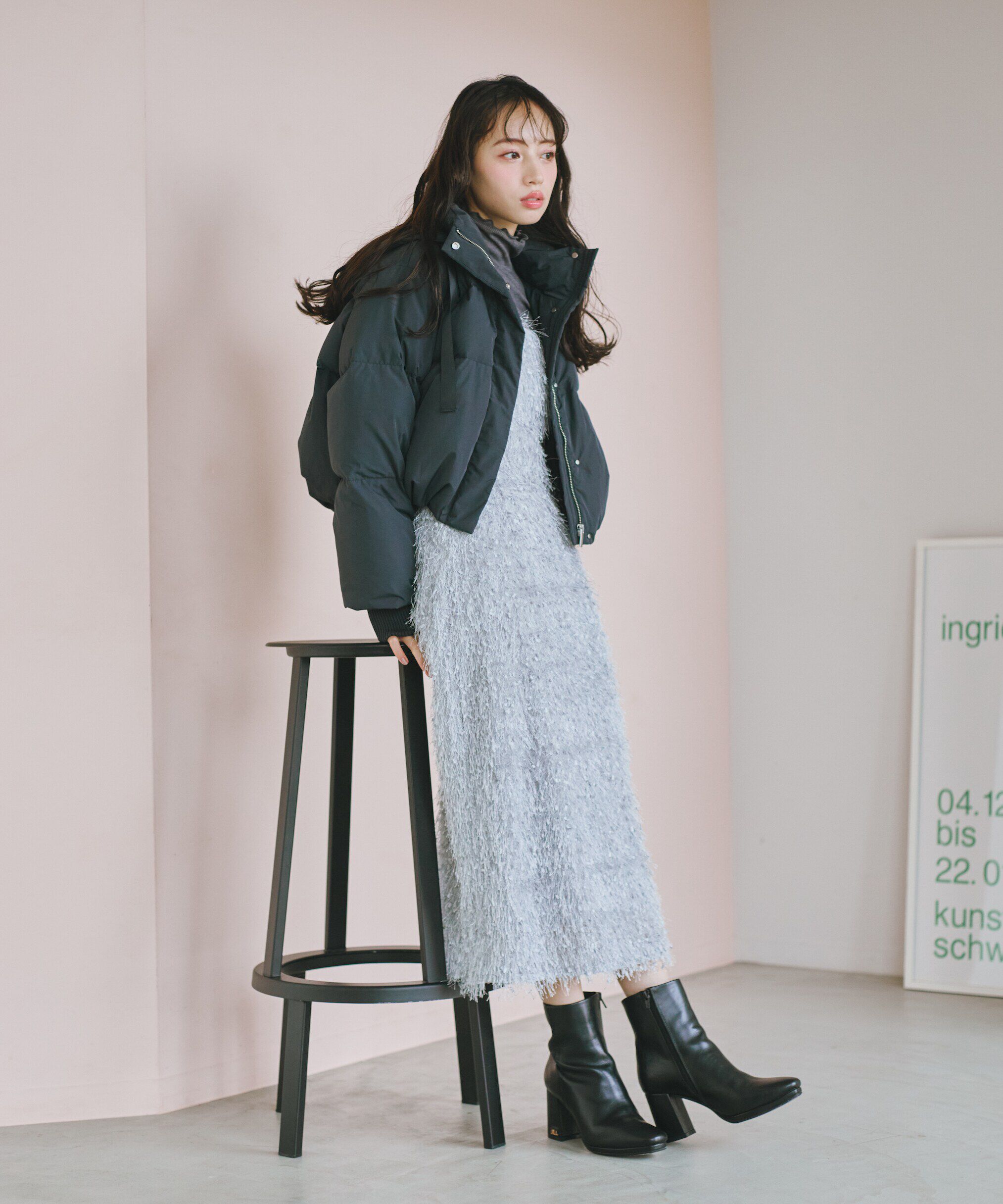  「ストレッチファンシーヤーンタイトスカート」|スカート|