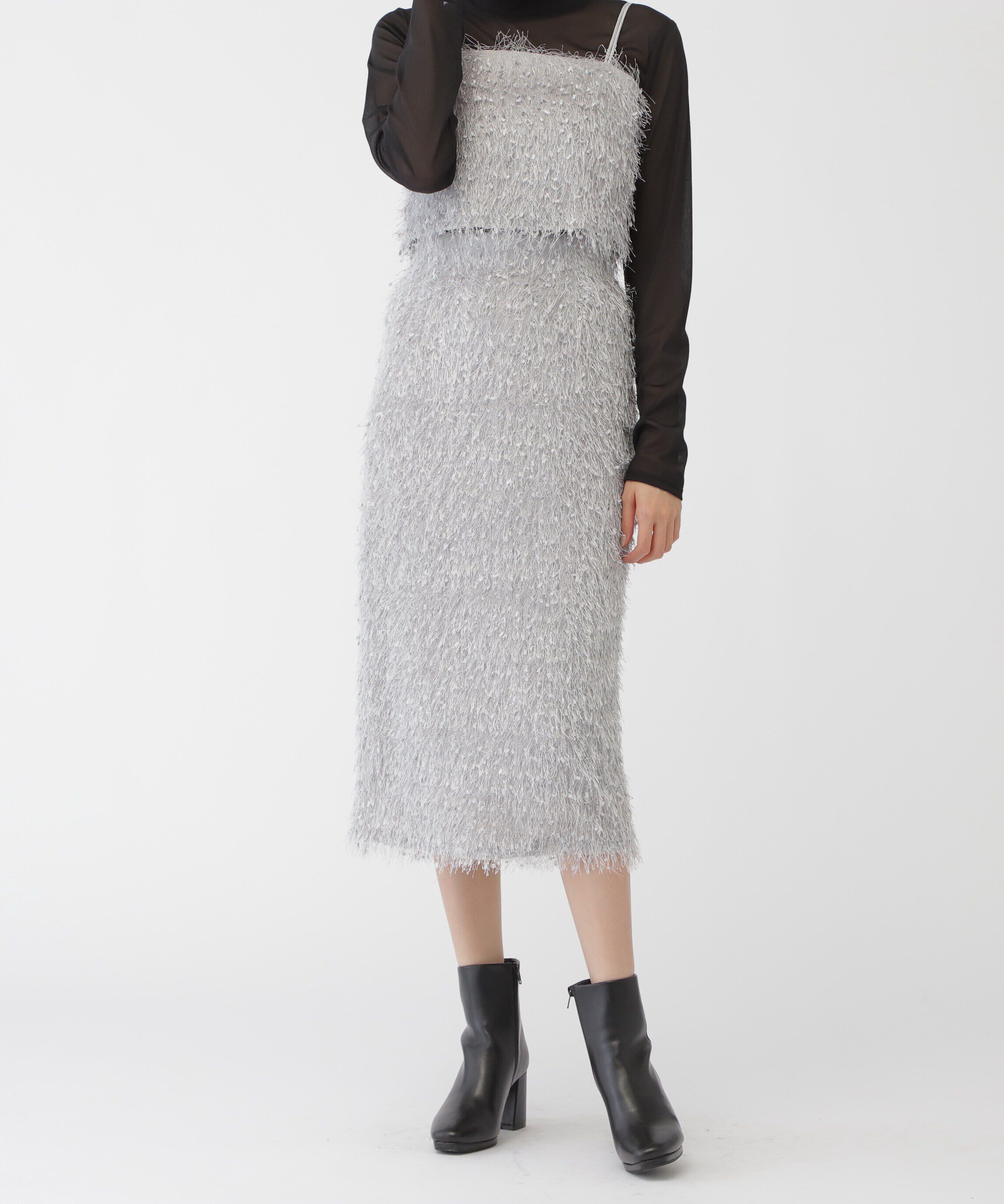  「ストレッチファンシーヤーンタイトスカート」|スカート|