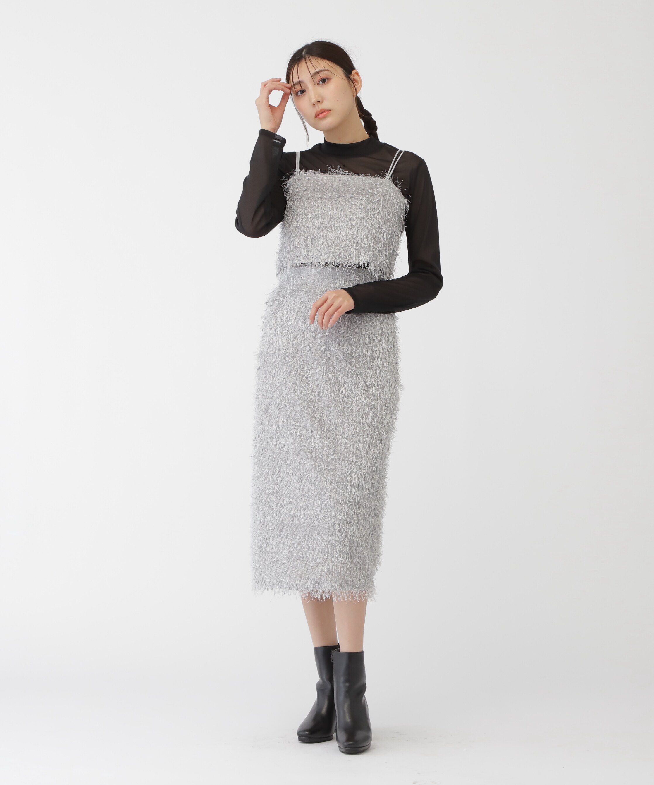  「ストレッチファンシーヤーンタイトスカート」|スカート|