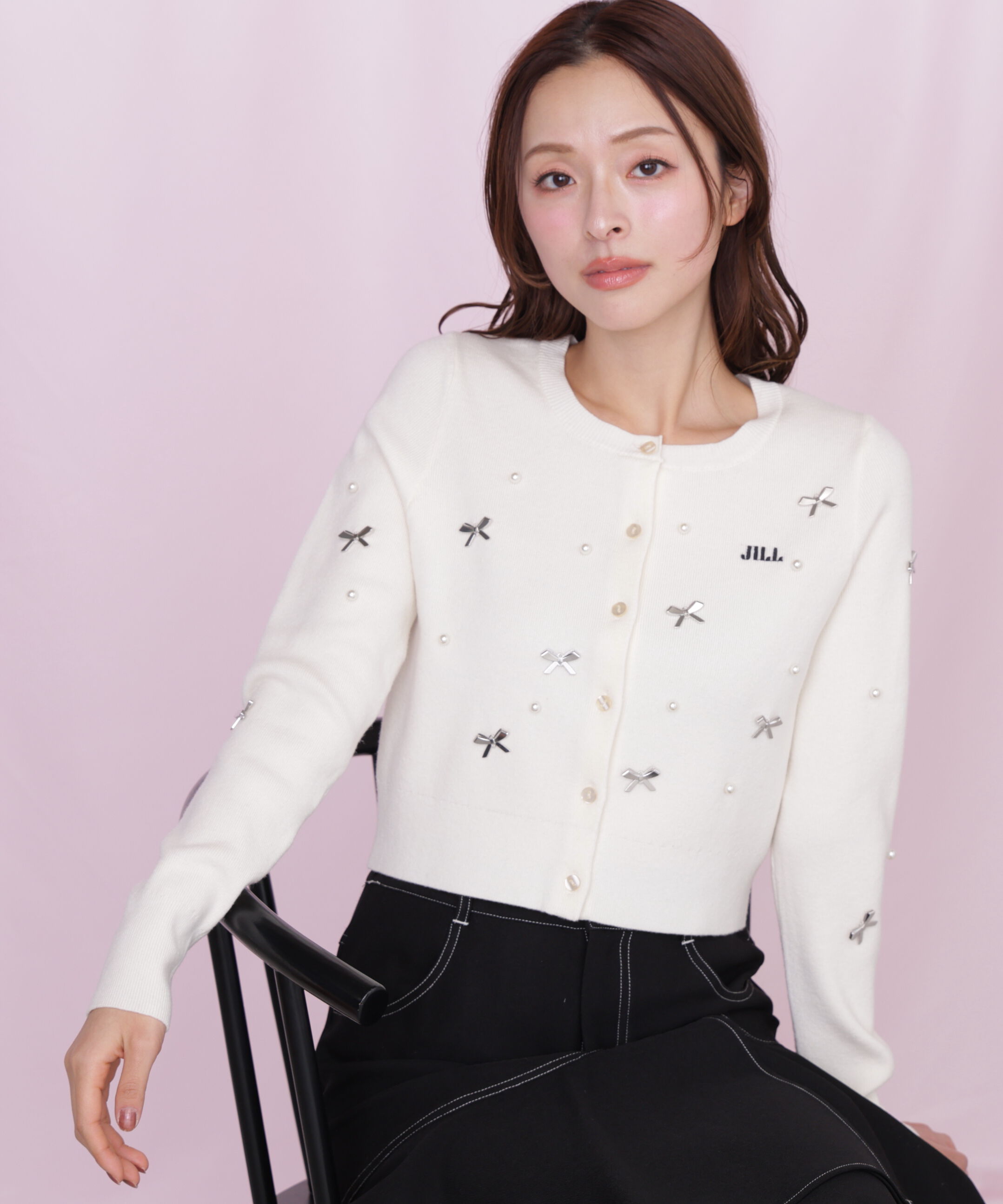  「リボントッピングカーディガン」|ニット・セーター|