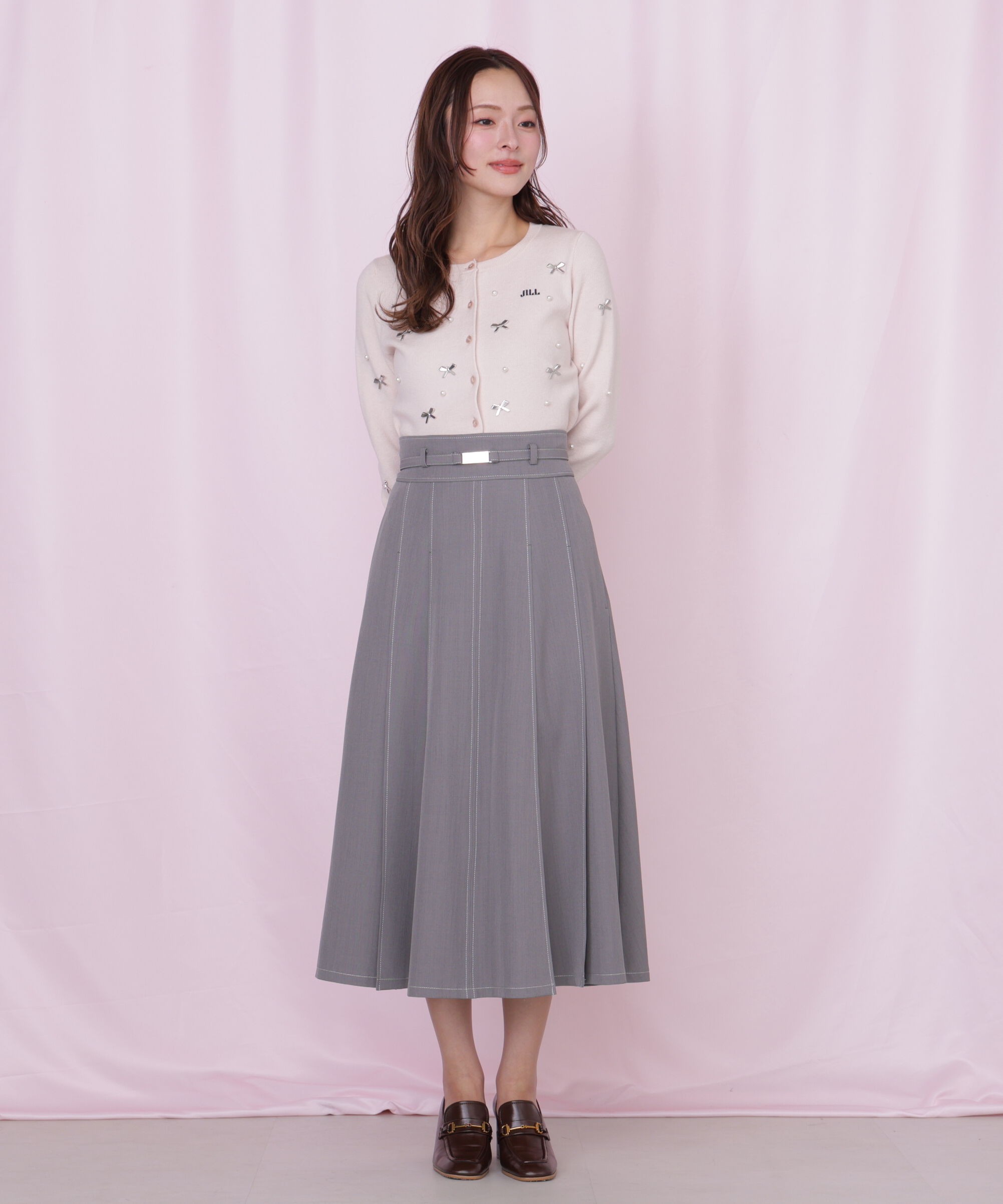  「リボントッピングカーディガン」|ニット・セーター|