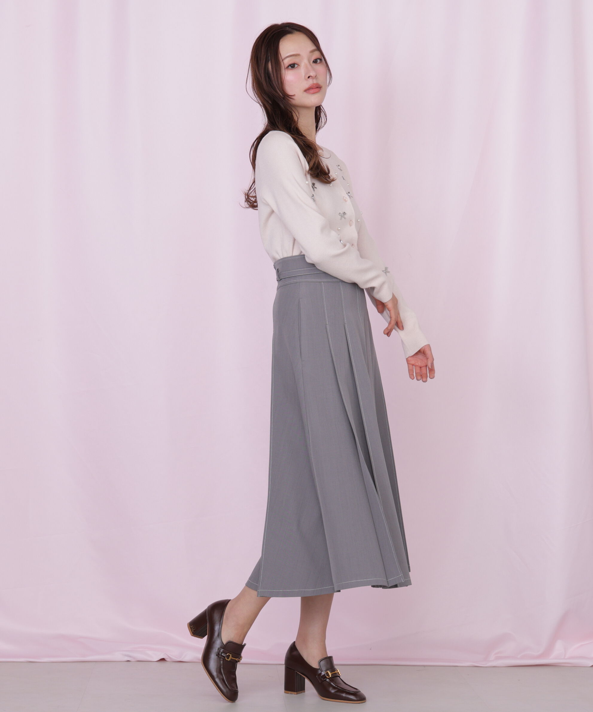  「リボントッピングカーディガン」|ニット・セーター|