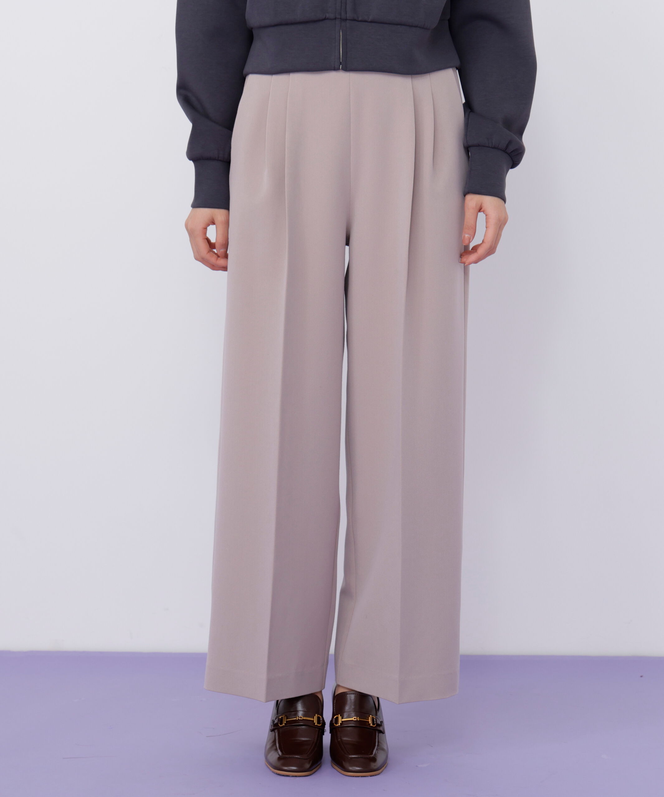  「メタル釦ストレートイージーパンツ」|その他|