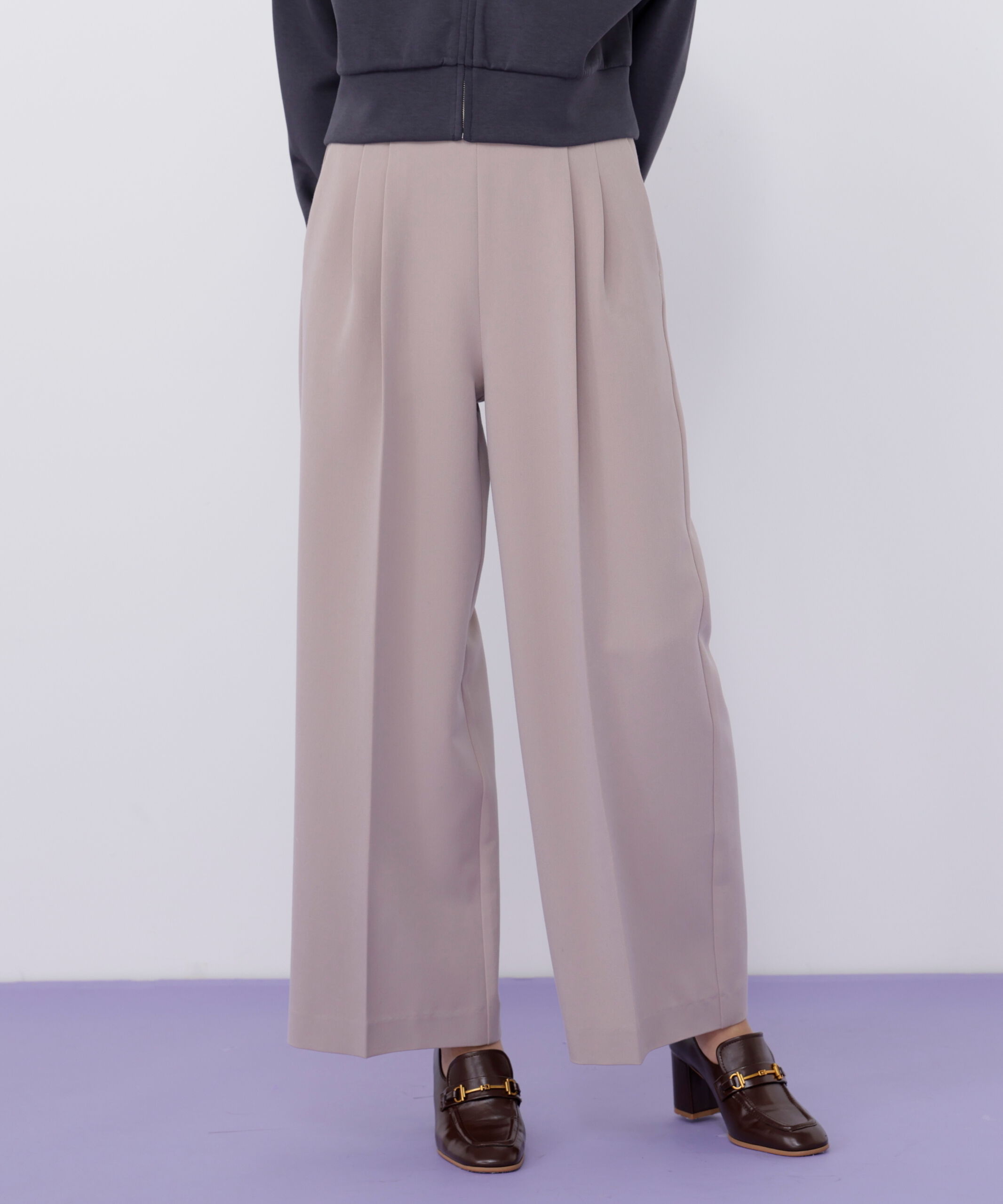  「メタル釦ストレートイージーパンツ」|その他|