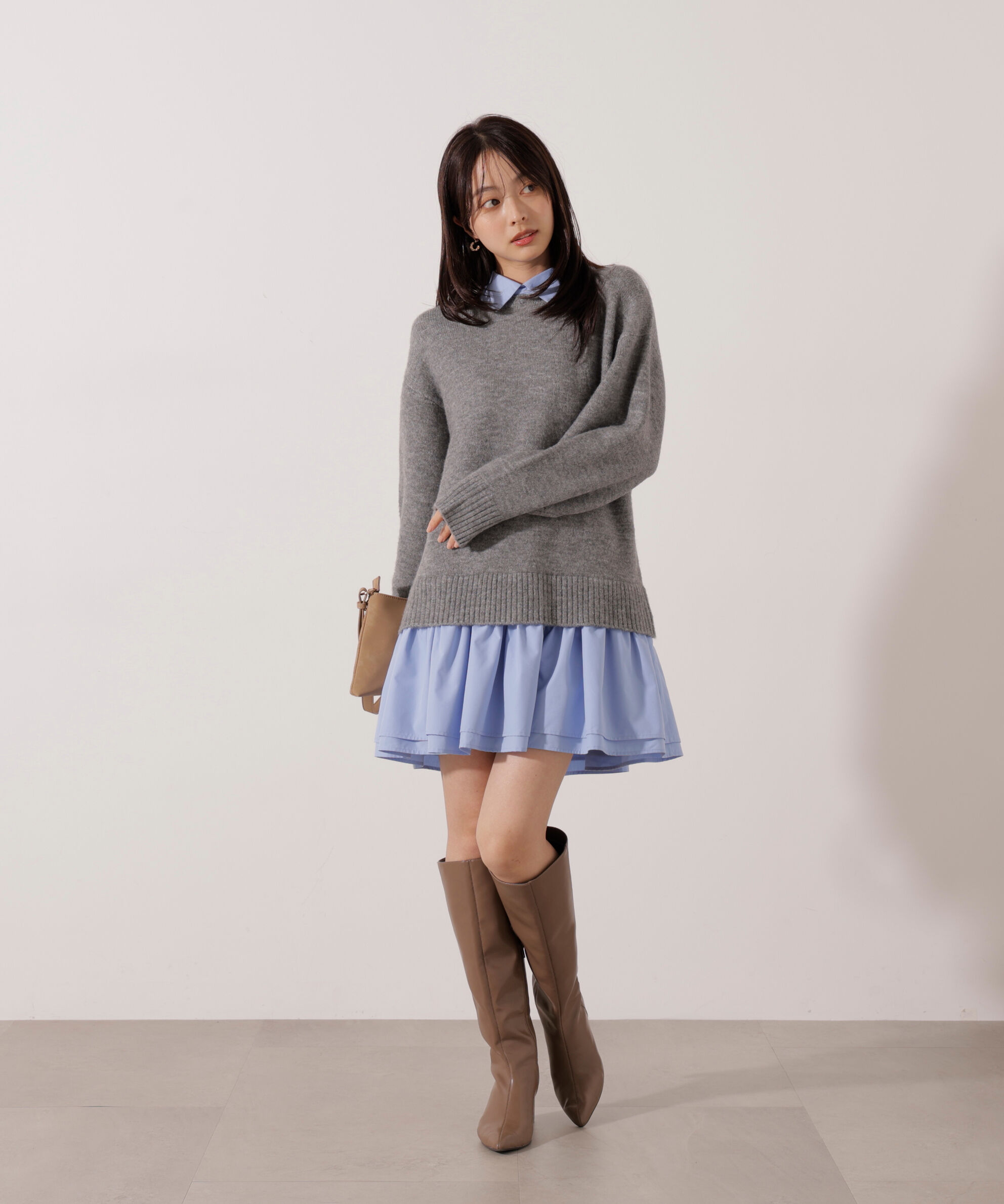 PROPORTION BODY DRESSING「《EDIT COLOGNE》レイヤードミニワンピース」|ワンピース|