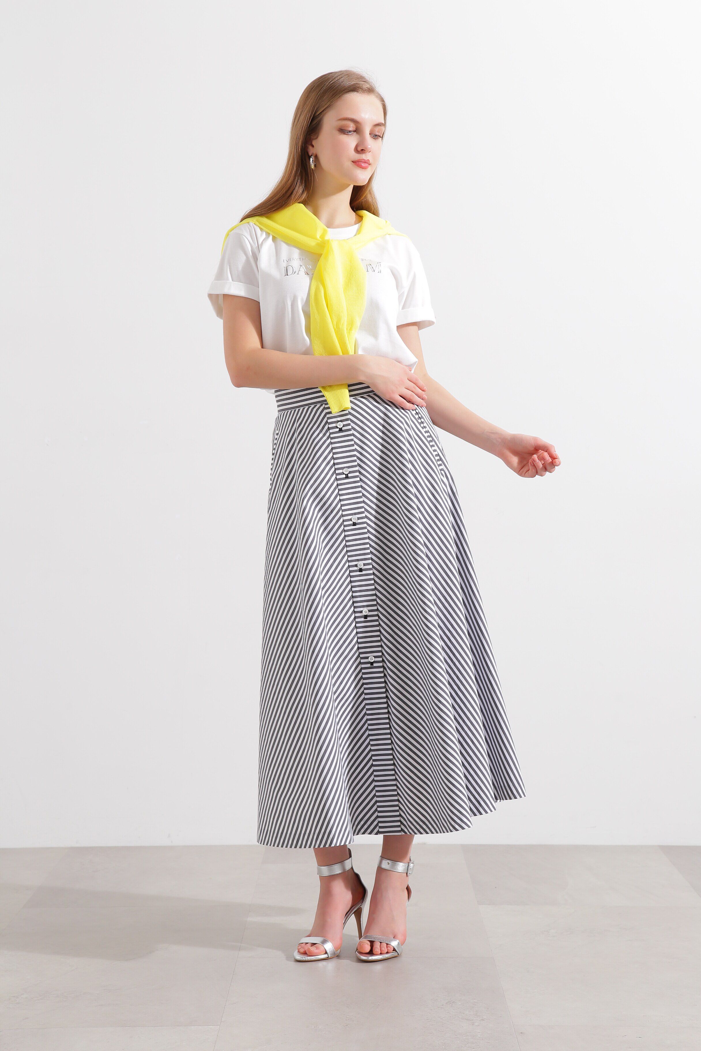  「◆ストライプフレアスカート」|スカート|