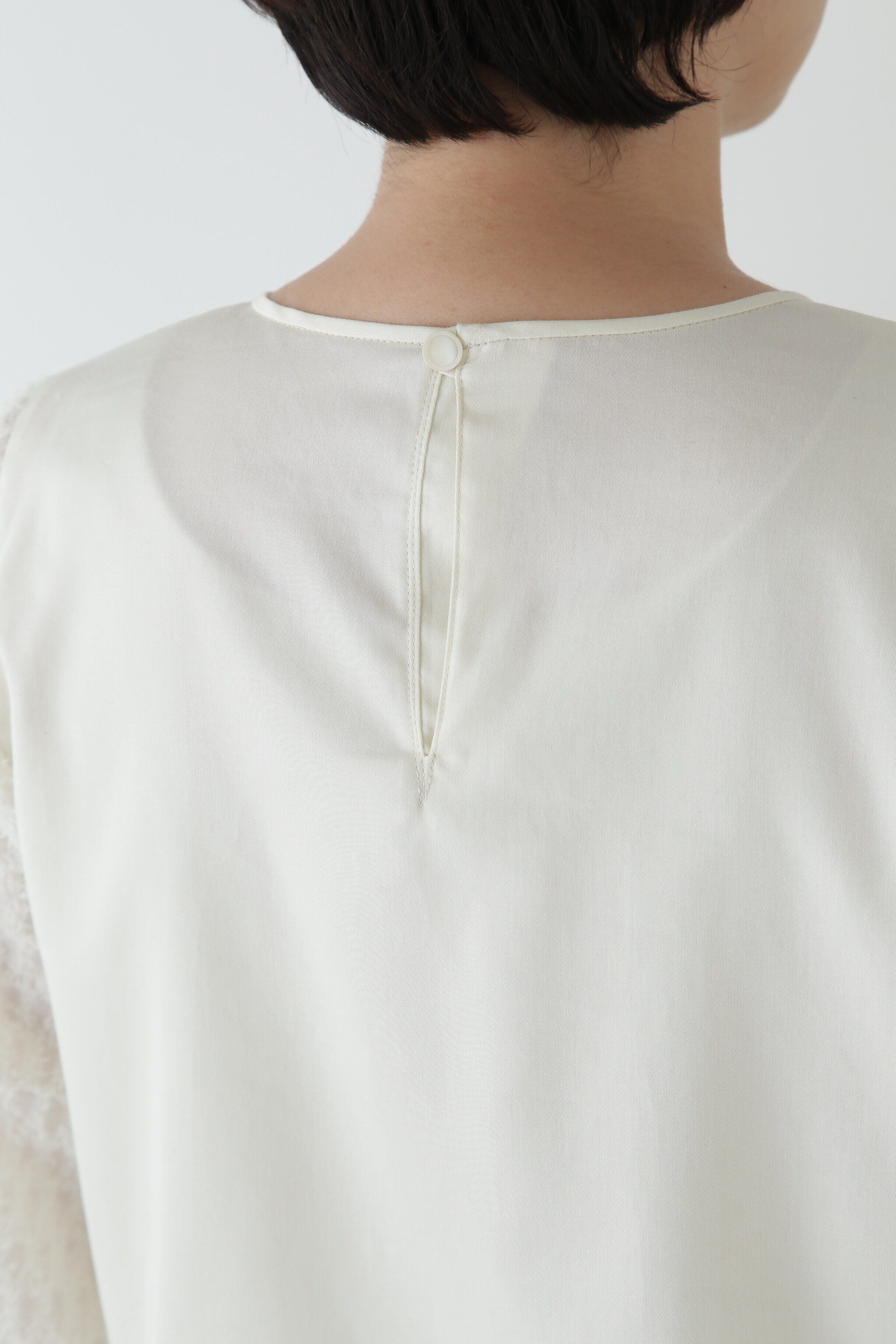  「◆カットジャカードドッキングブラウス」|シャツ・ブラウス|