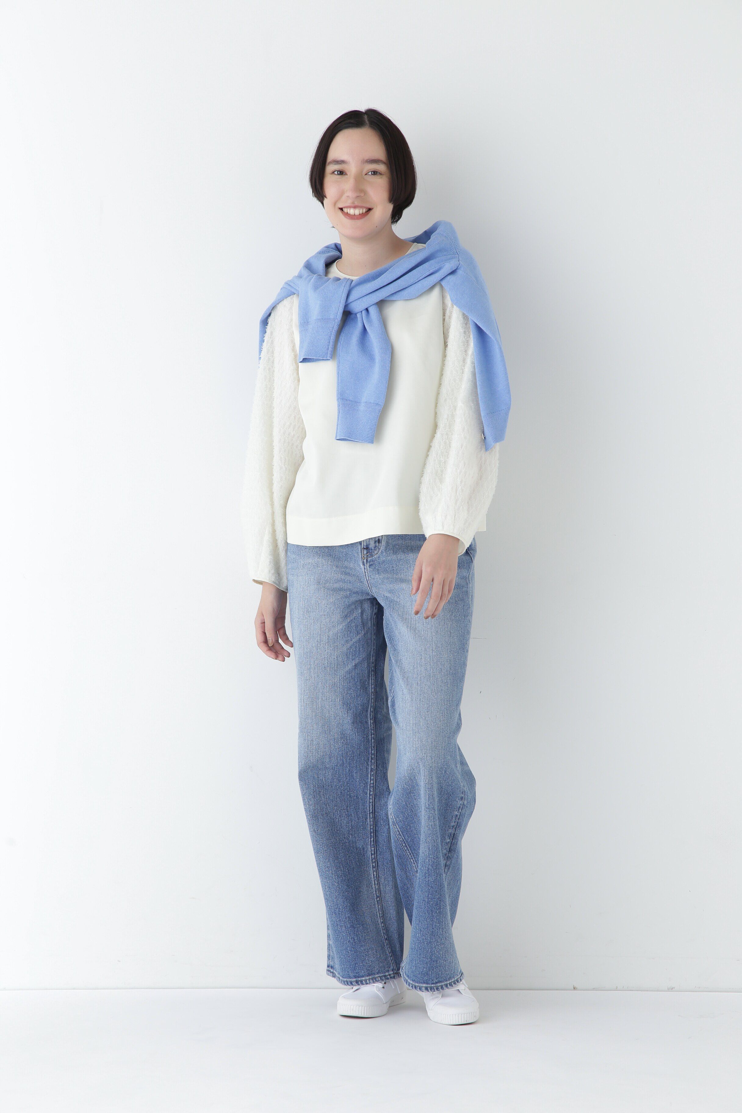  「◆カットジャカードドッキングブラウス」|シャツ・ブラウス|