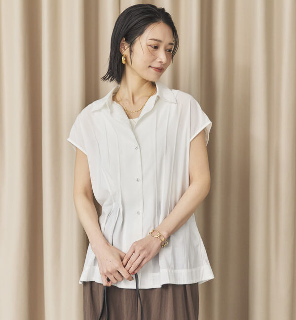Doux archives「ピンタックフレンチブラウス」|シャツ・ブラウス|OFF WHITE