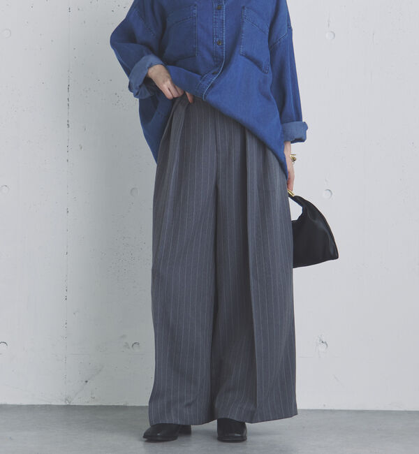 Doux archives「ストライプ２タックパンツ」|チノ|