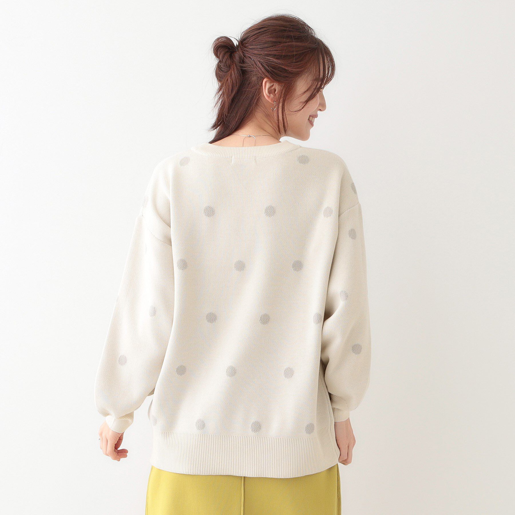 SHOO･LA･RUE「【S-LL】ドット柄が目を惹く ゆったりニット」|ニット・セーター|