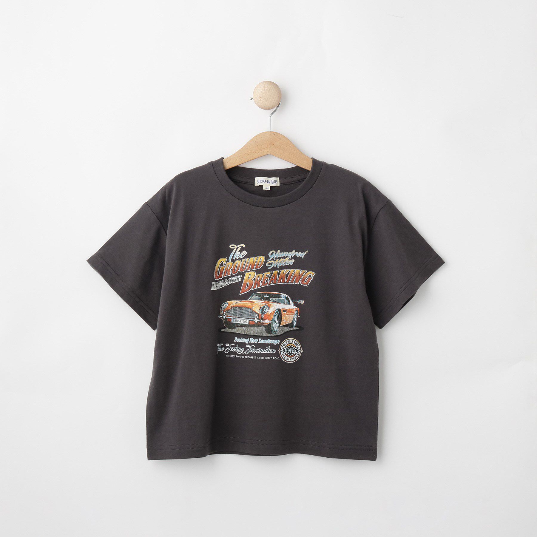 SHOO･LA･RUE「【100-150cm/親子リンク】アソートプリントTシャツ」|Tシャツ・カットソー|チャコールグレー(2