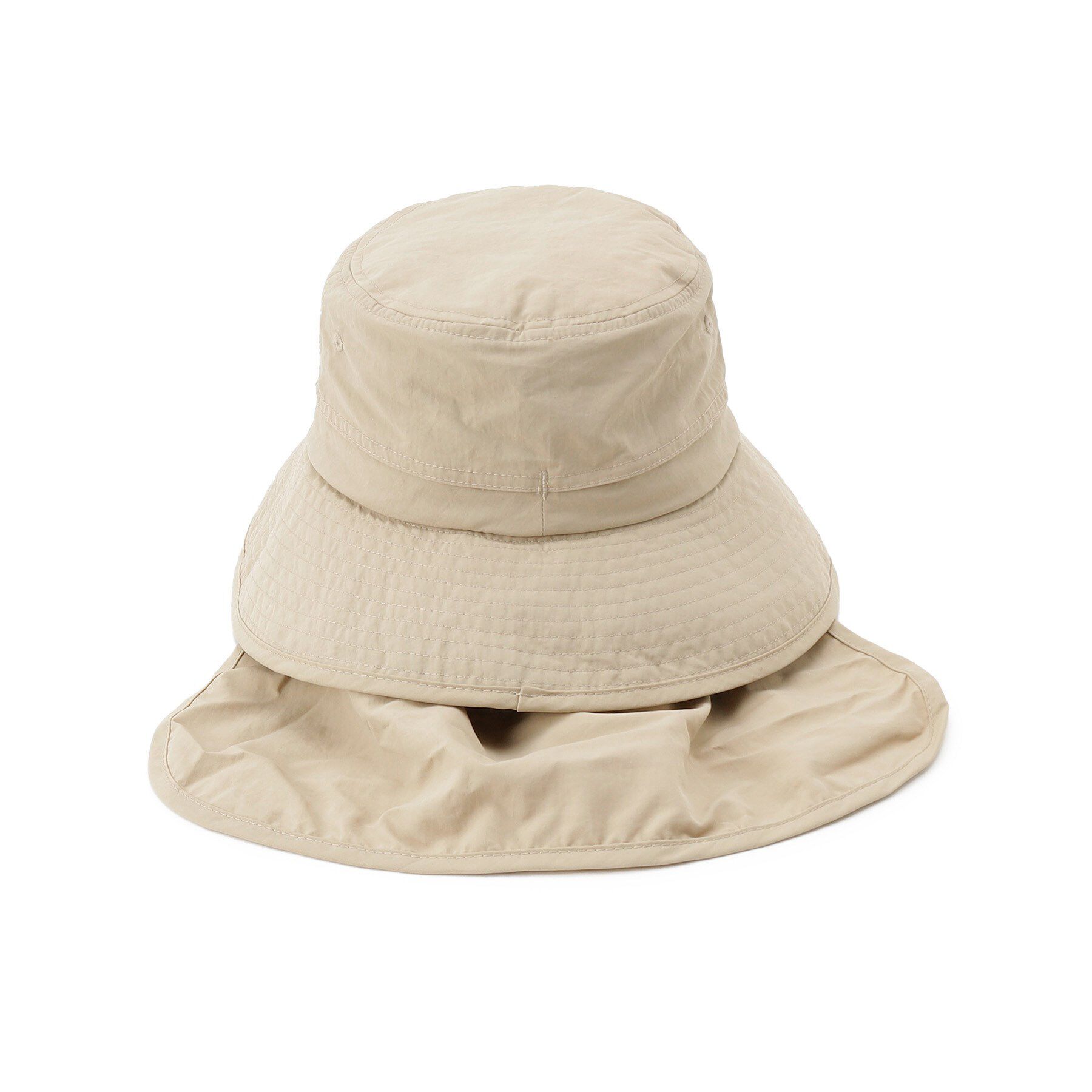 SHOO･LA･RUE「【撥水／UVカット】シェード付きポケッタブルハット【あご紐つき／サイズ調整】」|ハット|