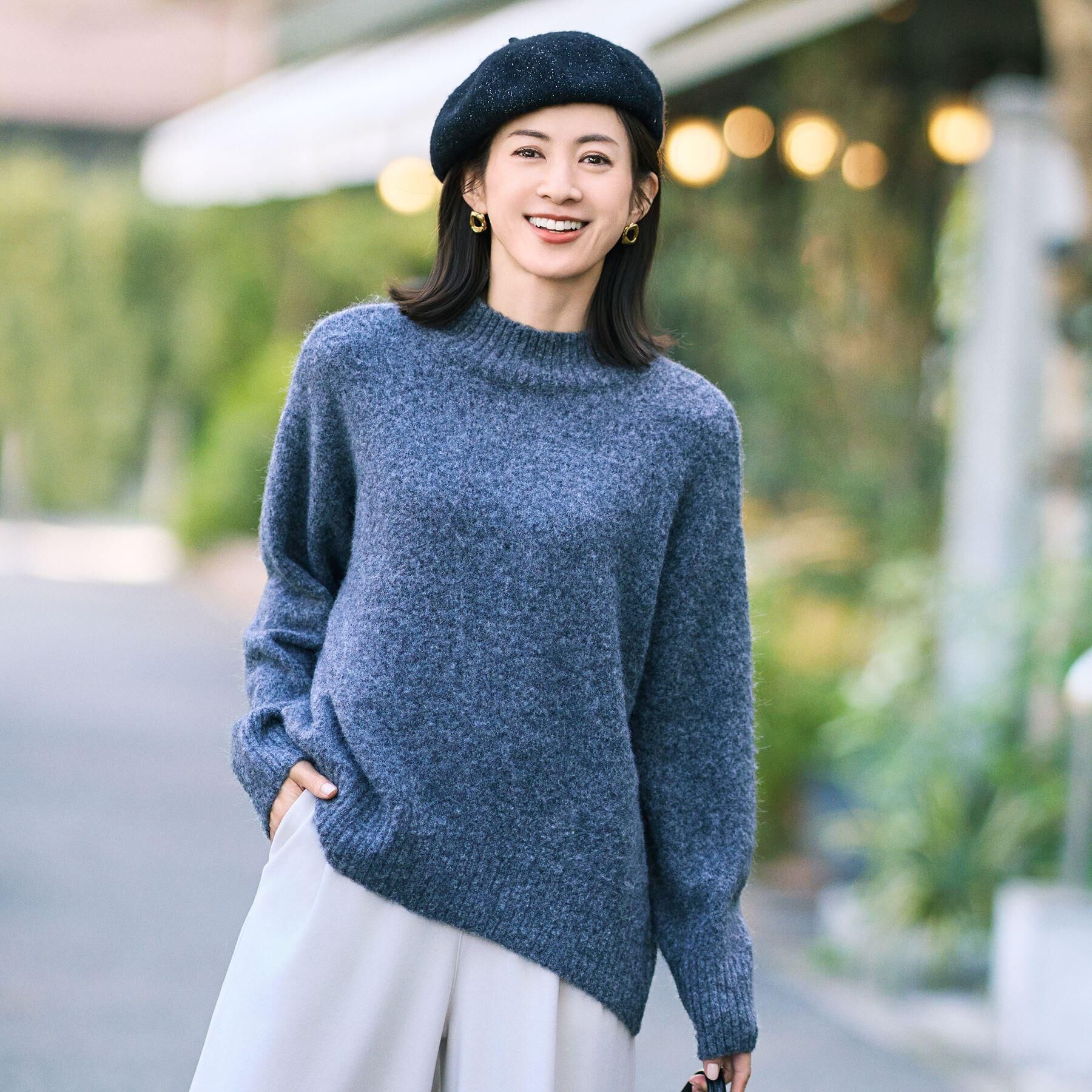 SHOO･LA･RUE「【洗濯機可/S-LL】インせず着られる ふわふわハイネックニット」|ニット・セーター|