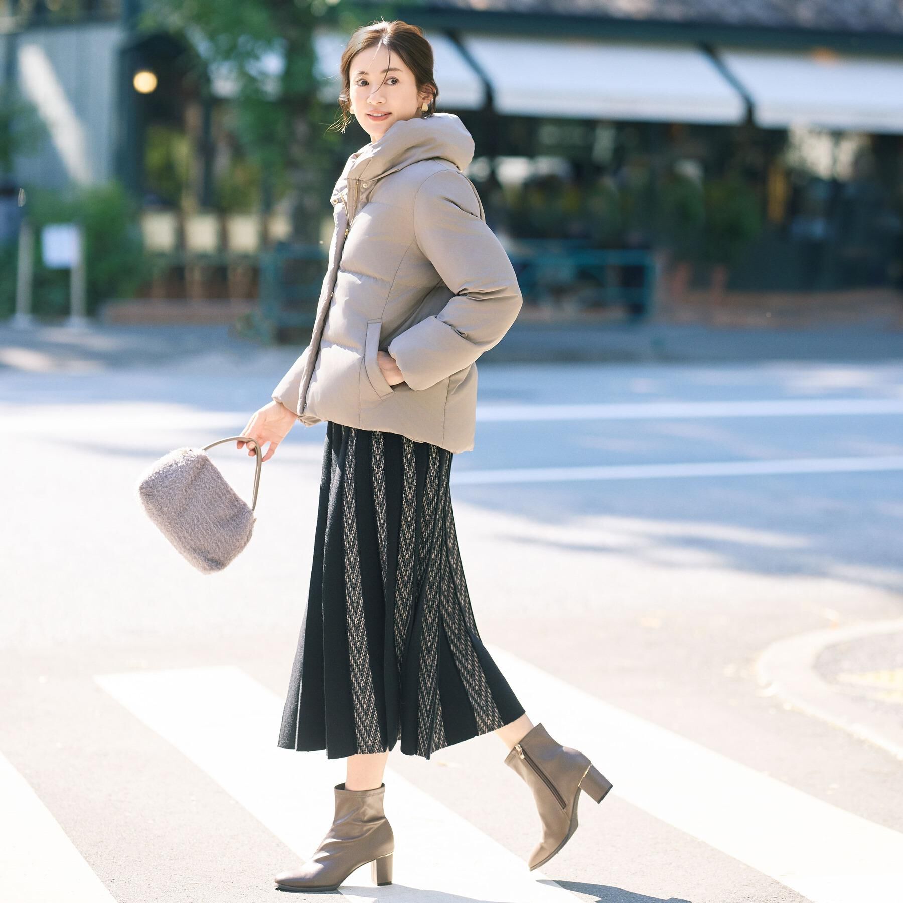 SHOO･LA･RUE「【高レビュー/セットアップ可】女性らしさ際立つ 洗えるもちもちニットスカート」|スカート|