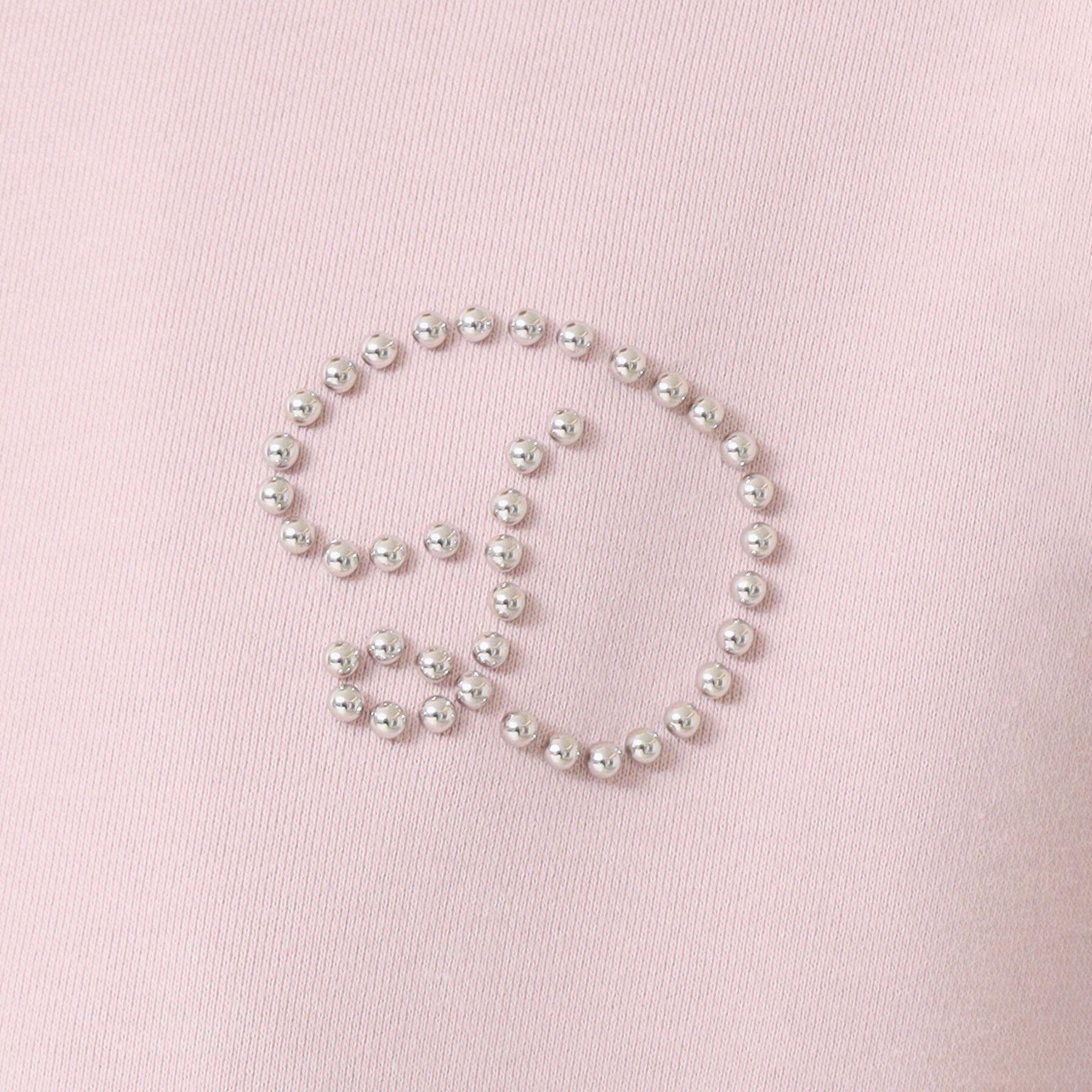 Dessin「【洗える】スタッズDマーク付きクロップド丈スウェット」|パーカー|