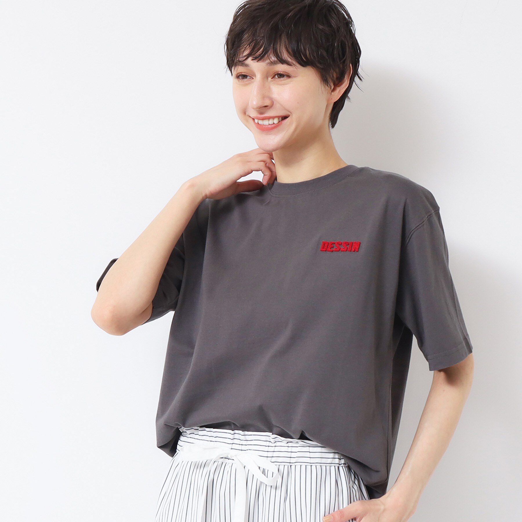 Dessin「【ユニセックス・洗える】タフティングTシャツ」|Tシャツ・カットソー|