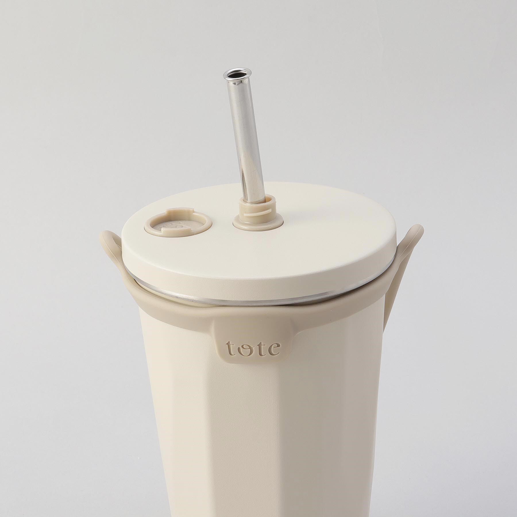 212 KITCHEN STORE「ストロー付2wayタンブラー570ml アイボリー」|食器・キッチングッズ|