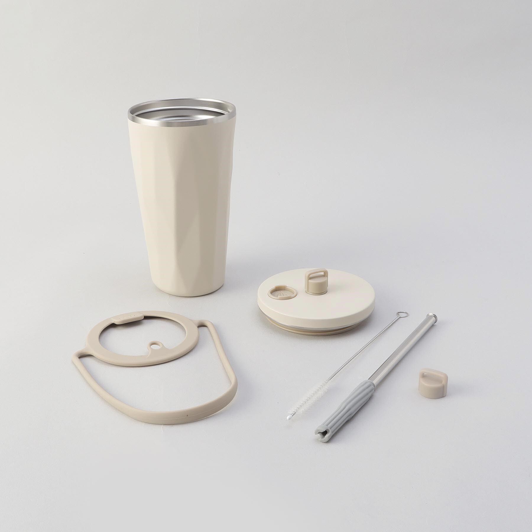 212 KITCHEN STORE「ストロー付2wayタンブラー570ml アイボリー」|食器・キッチングッズ|