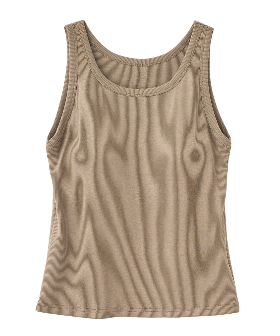 COCO DEAL「カップ付きリブタンクトップ」|インナー|モカ