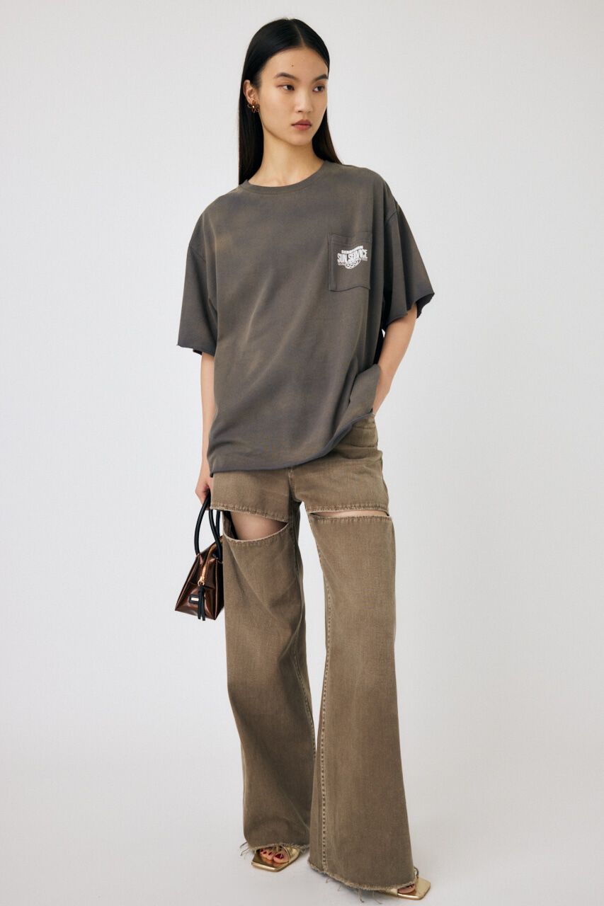 MOUSSY「DAMAGED BACK LOGO Tシャツ」|Tシャツ・カットソー|