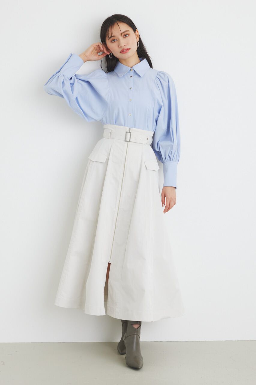 rienda「ハイウエストトレンチフレアSK」|スカート|